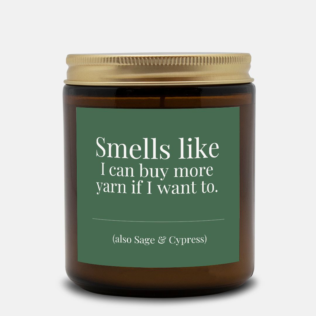 Hand-Poured Soy Wax Candle For Knitters | Sage & Cypress