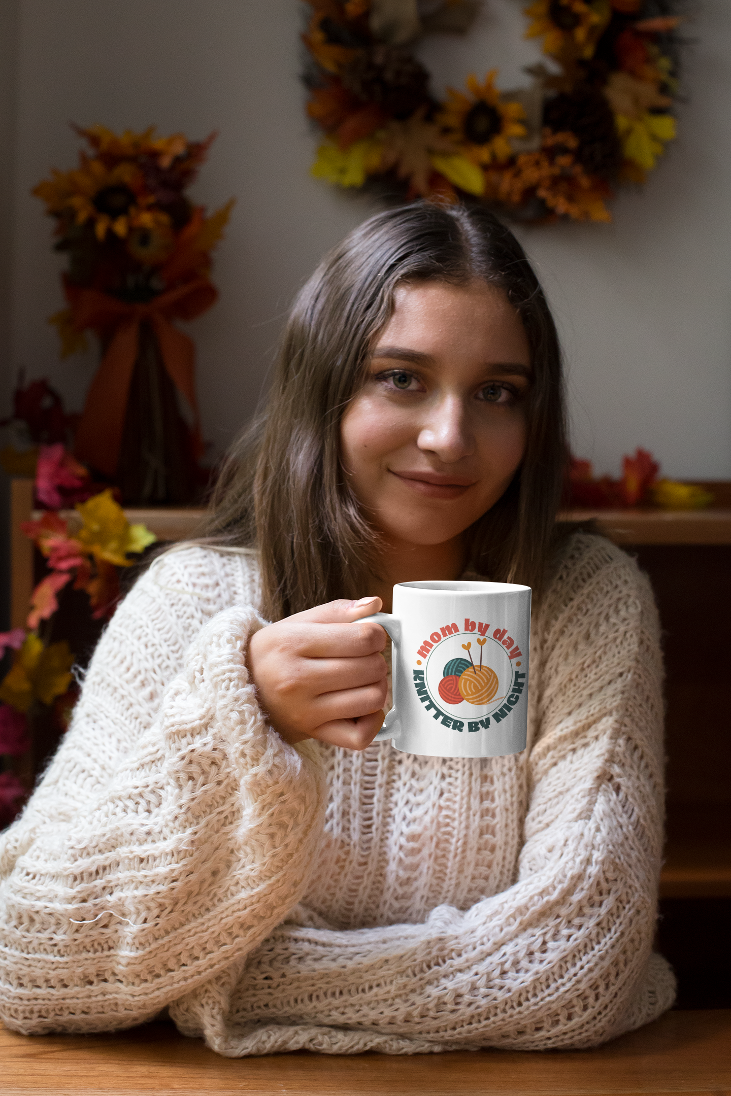 "Mom By Day, Knitter By Night" Mug