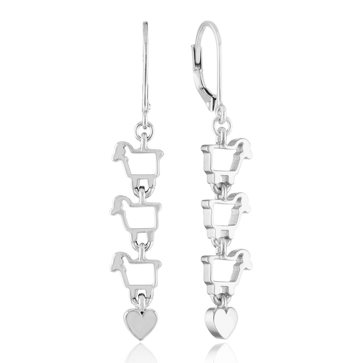 JULIE LAMB FINE JEWELRY "Love Ewe" Leverback Earrings