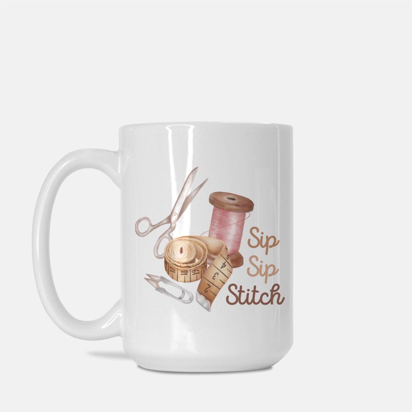 Vintage Sip Sip Stitch Mug