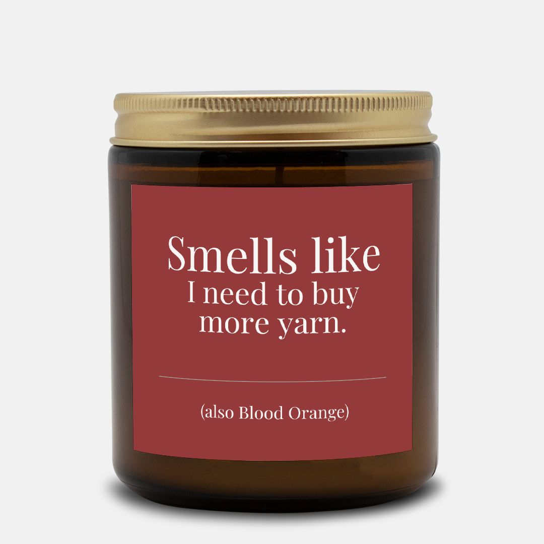 Hand-Poured Soy Wax Candle For Knitters | Blood Orange