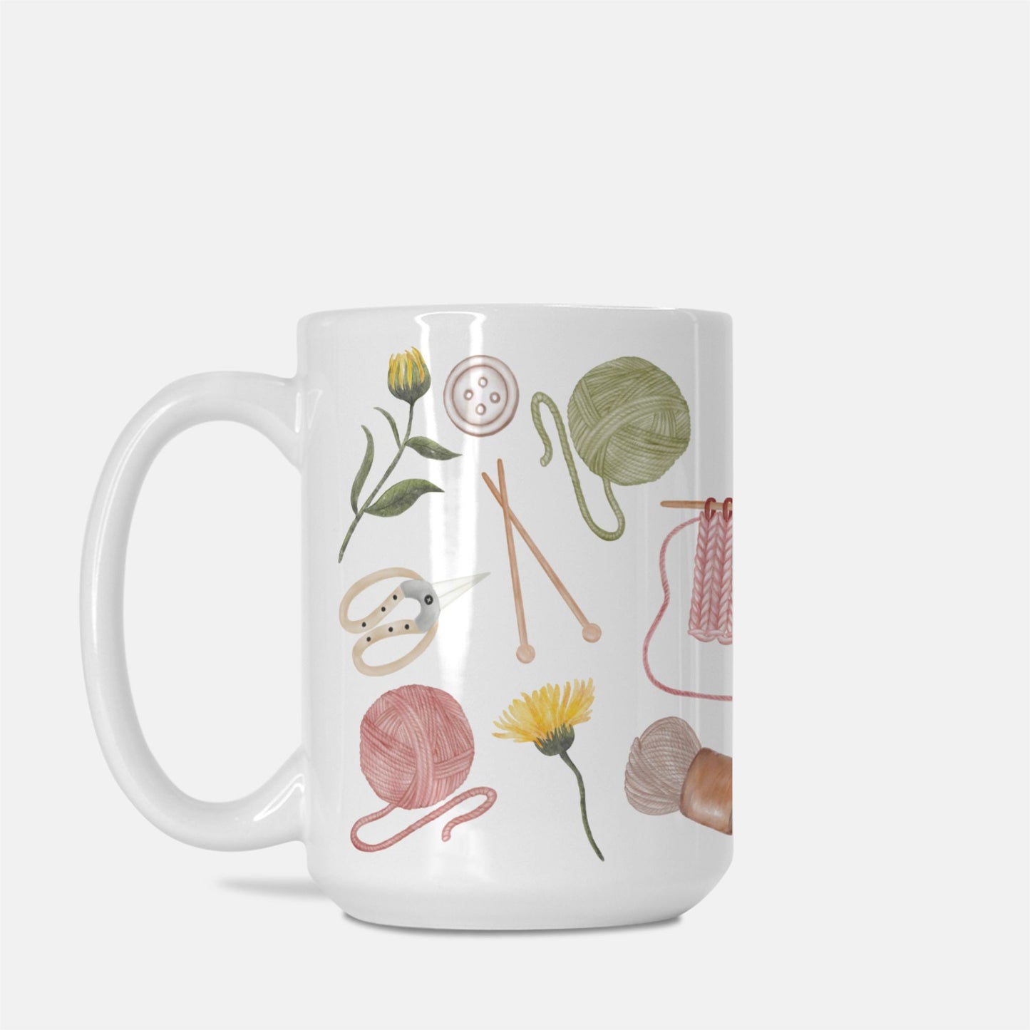 Vintage Knitting Haberdashery Mug