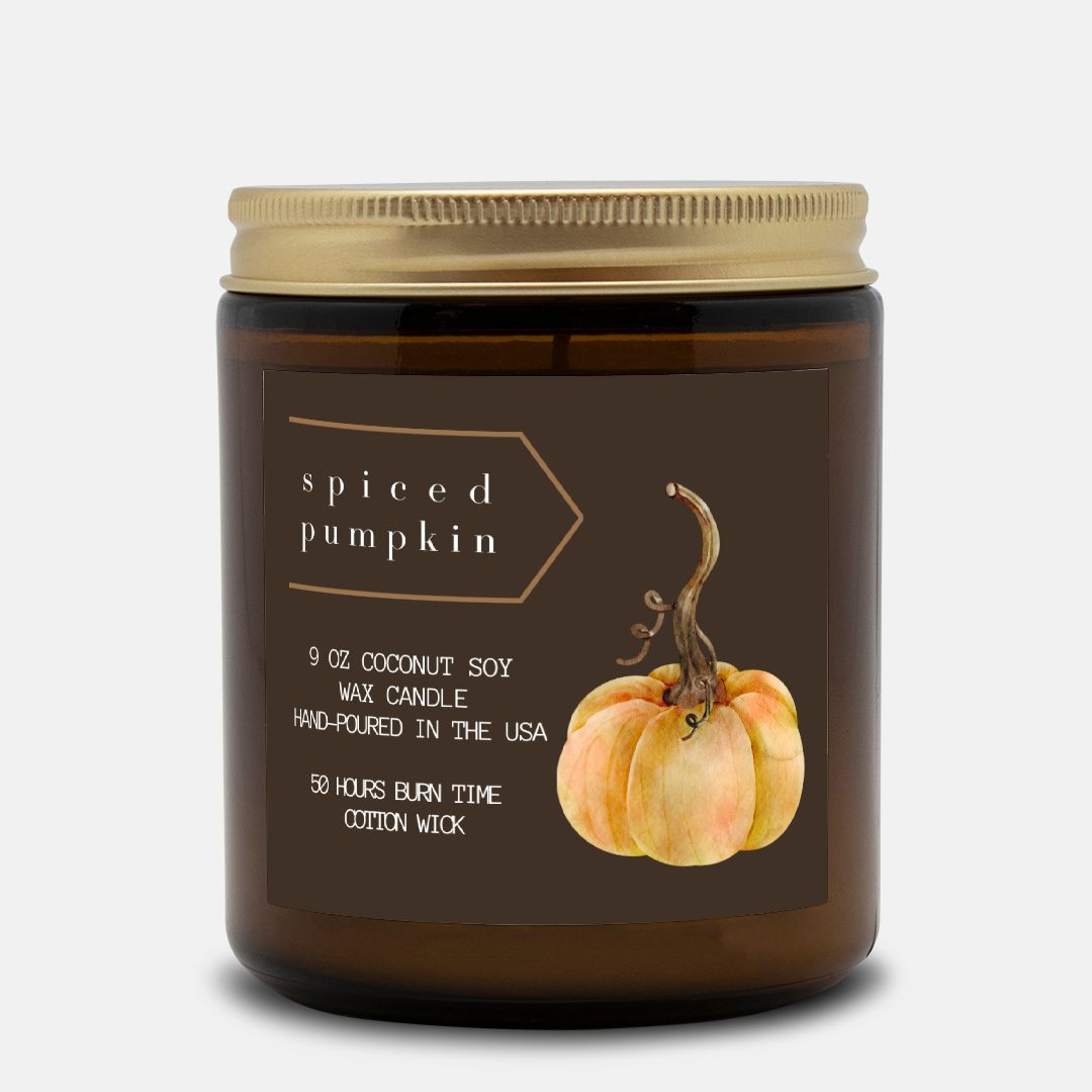 Hand-poured Spiced Pumpkin Soy Wax Candle