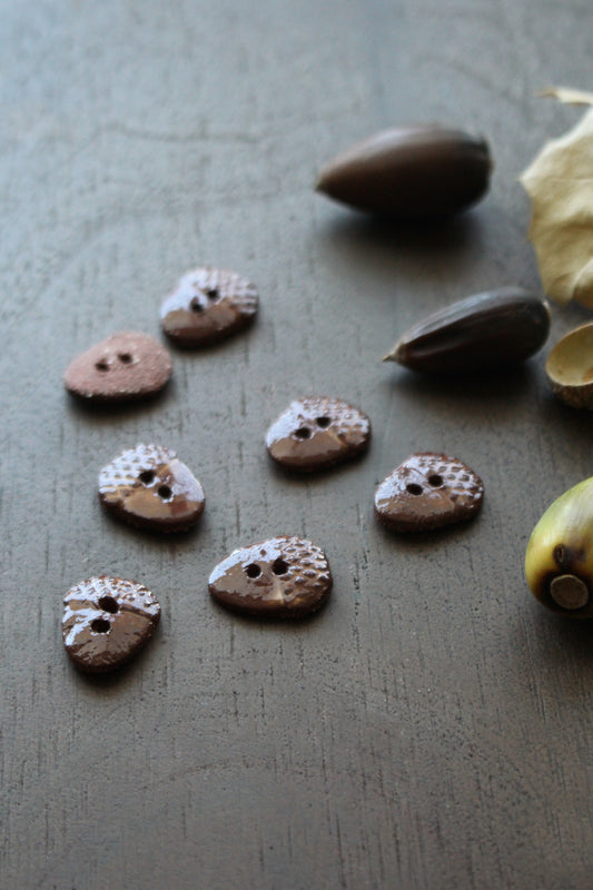 Ceramic Acorn Buttons