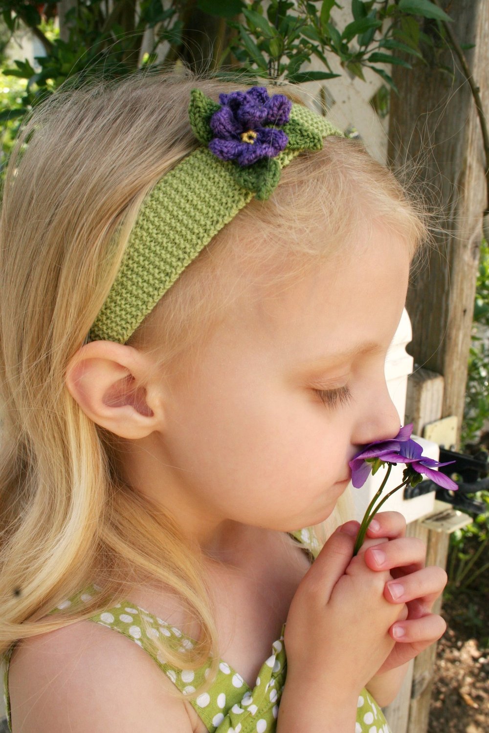 Violets Are Blue Headband PDF Pattern