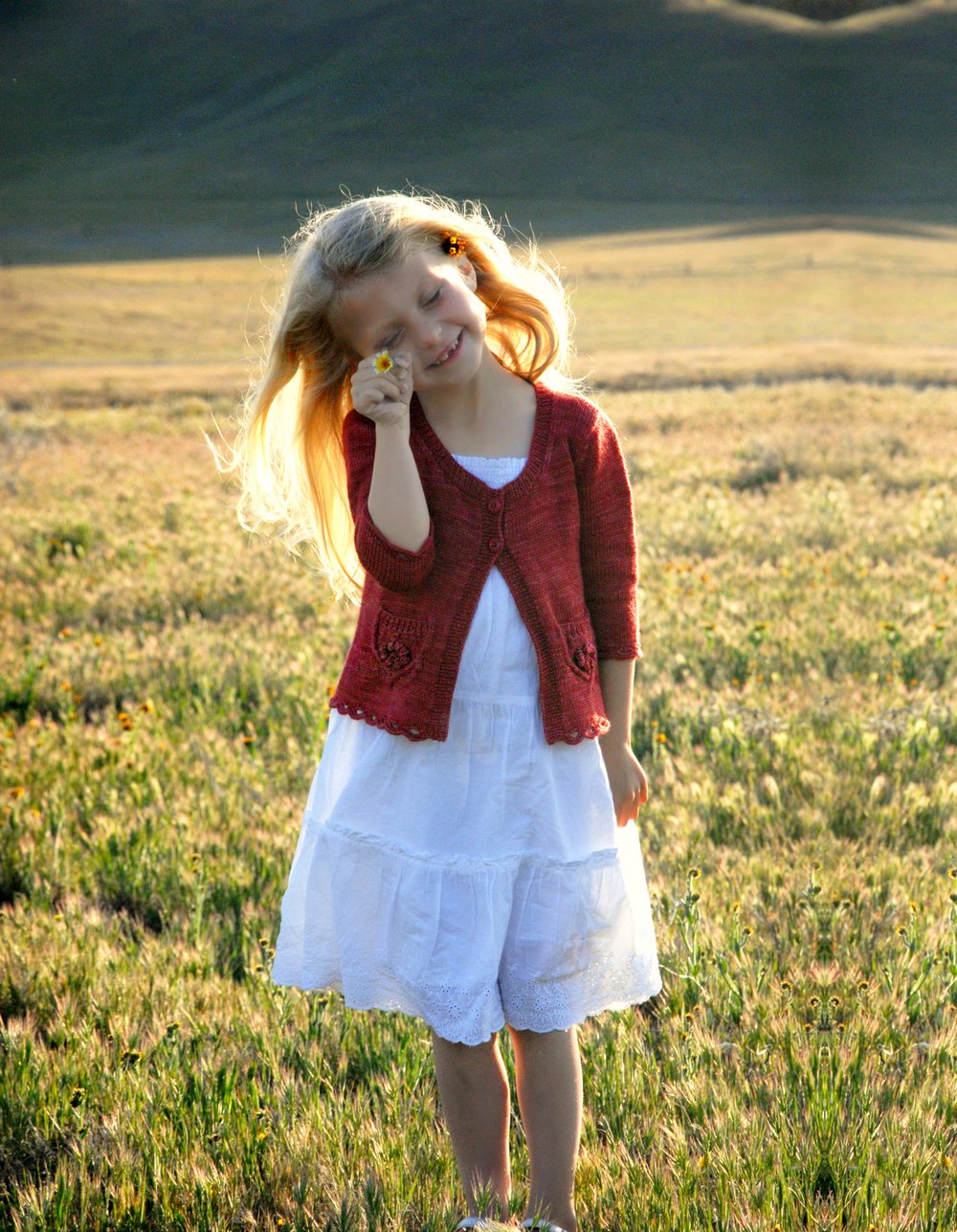 Wee Wildflower Cardigan PDF Pattern