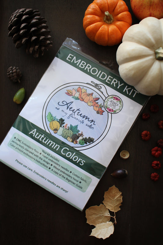 "Autumn is my Favorite Color" Embroidery Kit