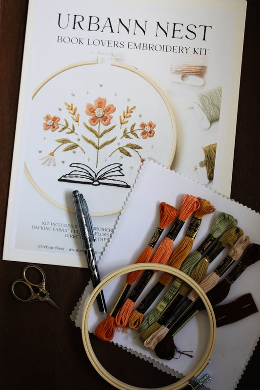 Book Lovers Embroidery Kit
