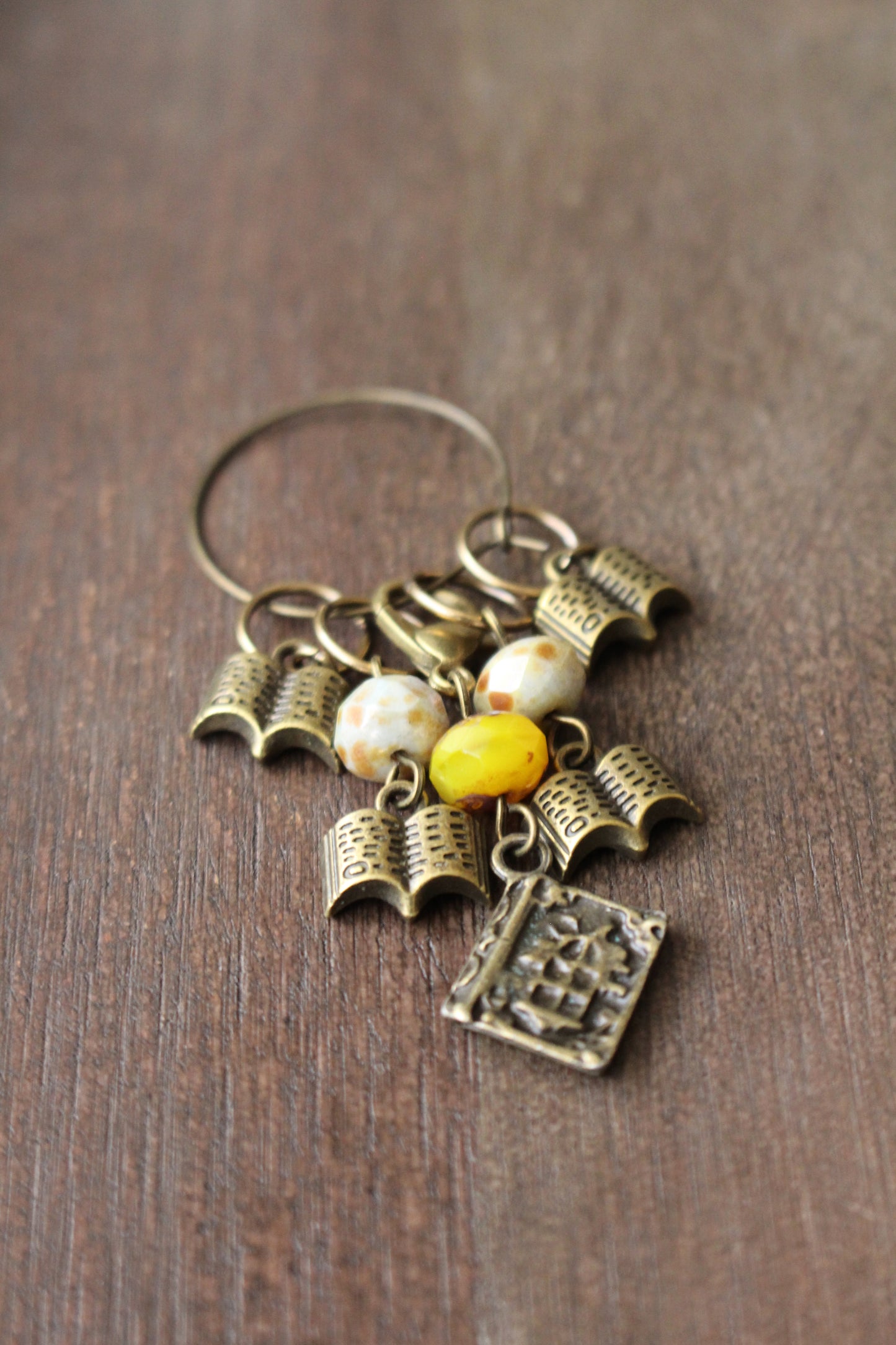 Bookworm Stitch Markers Set