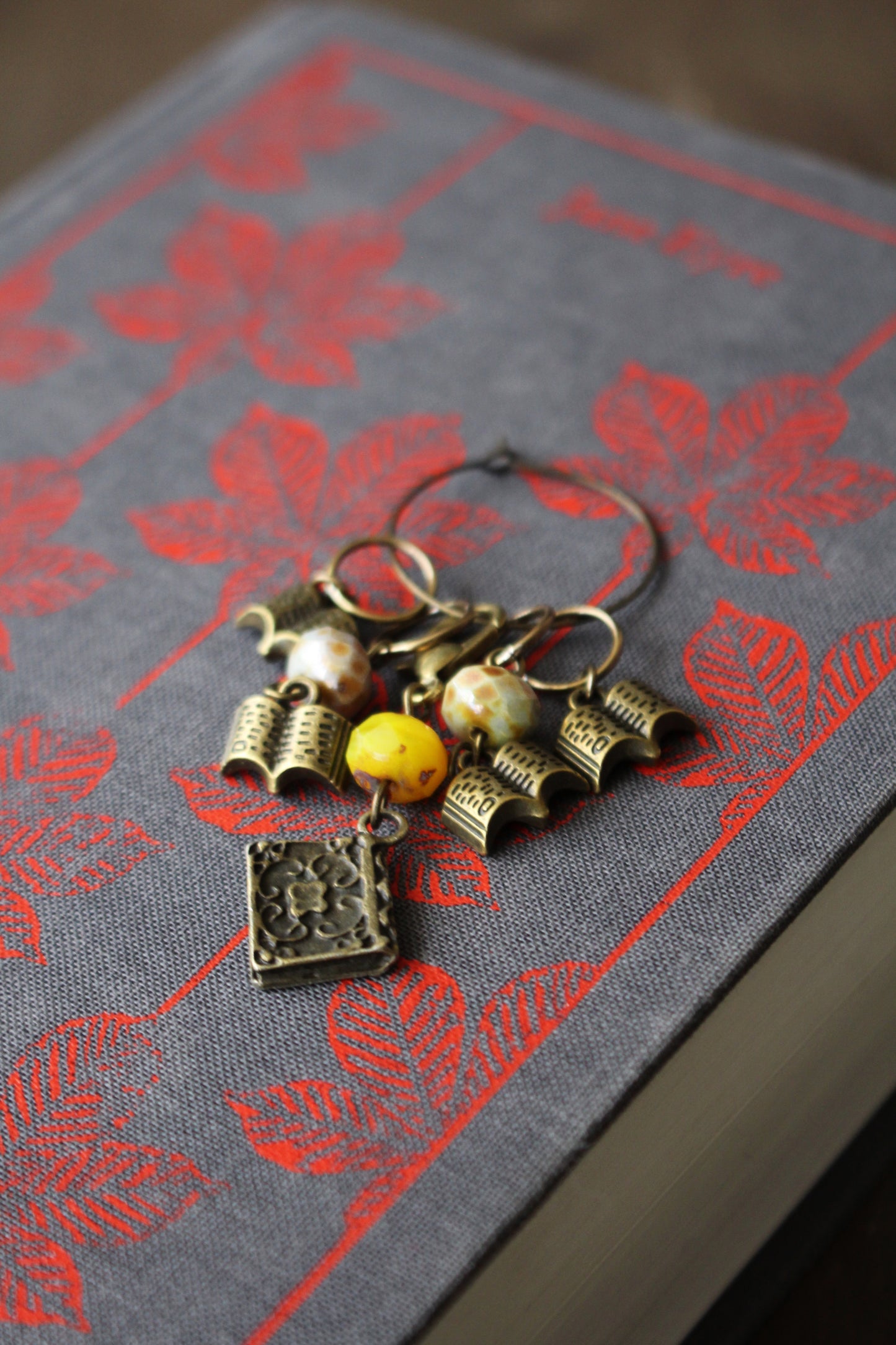 Bookworm Stitch Markers Set