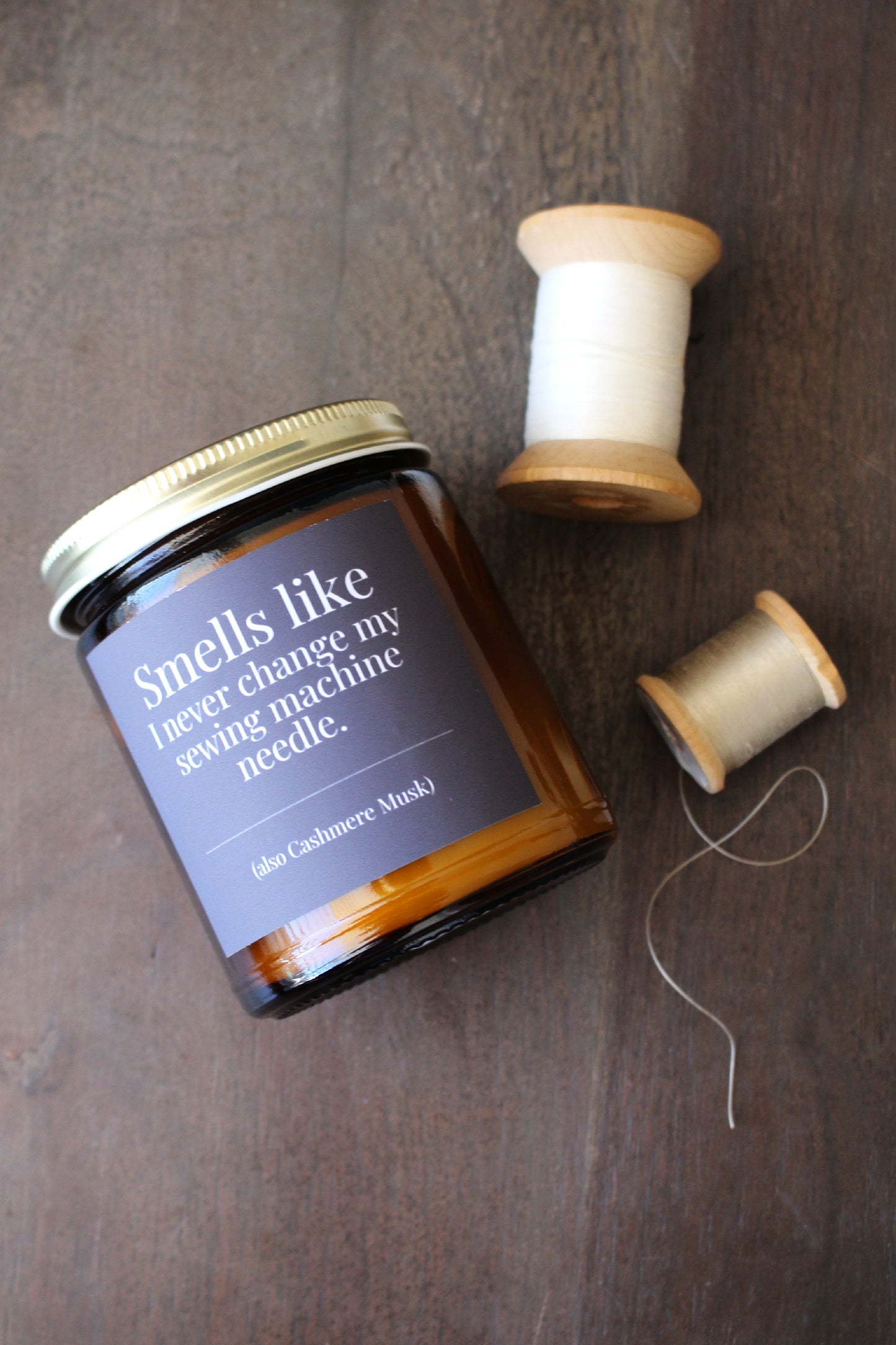 Hand-Poured Soy Wax Candle For Quilting and Sewing | Cashmere Musk
