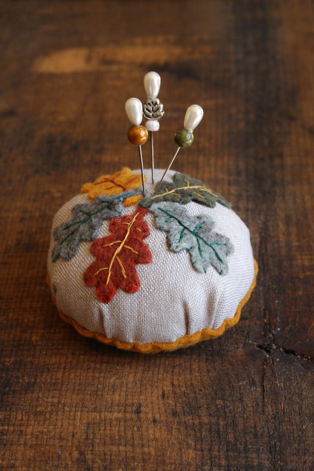 Fallen Leaves Pincushion PDF Pattern