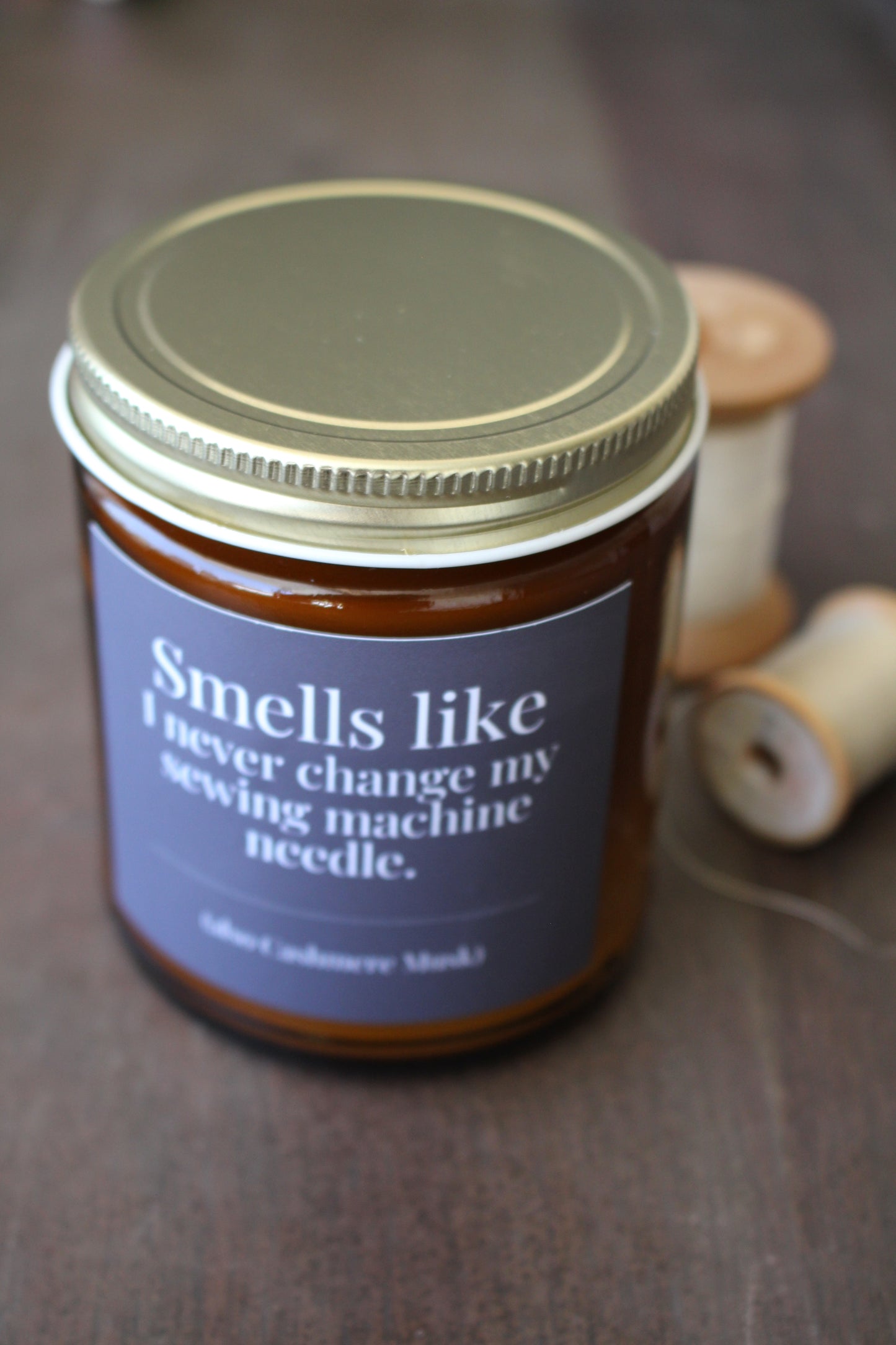 Hand-Poured Soy Wax Candle For Quilting and Sewing | Cashmere Musk