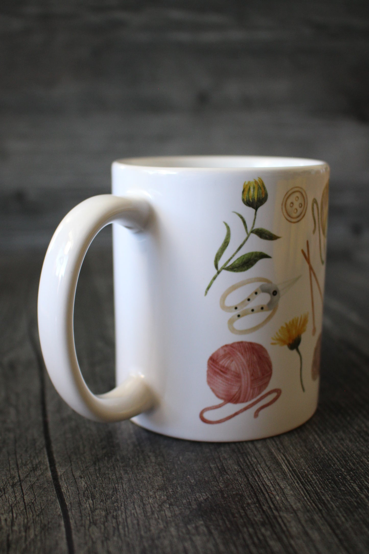 Vintage Knitting Haberdashery Mug