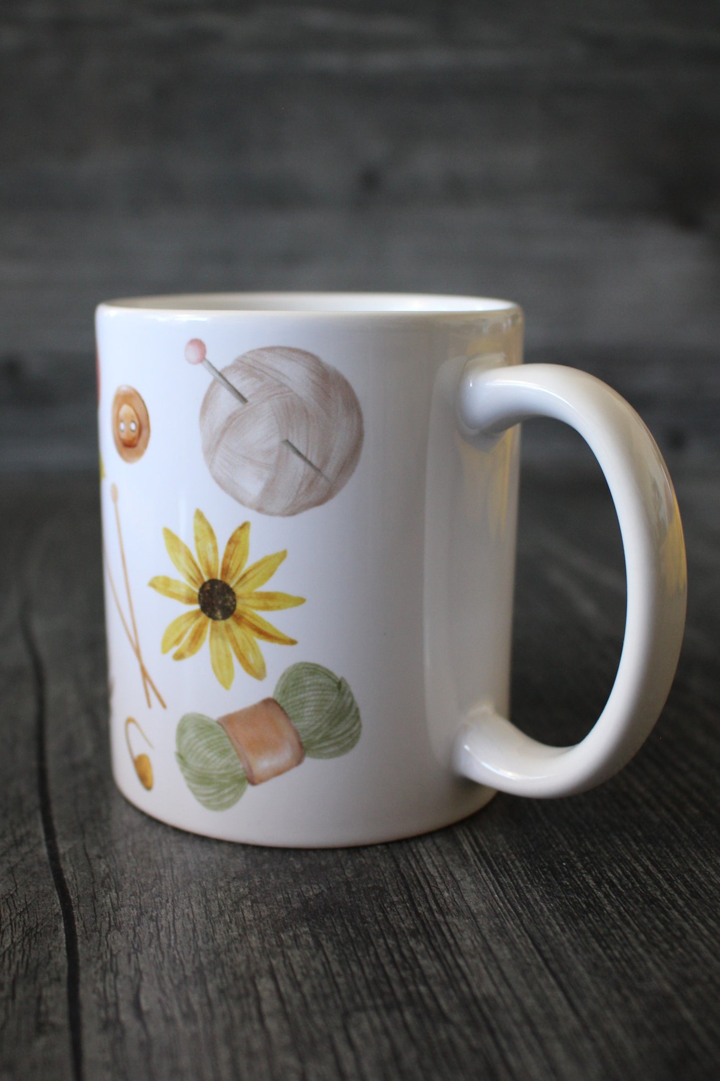 Vintage Knitting Haberdashery Mug