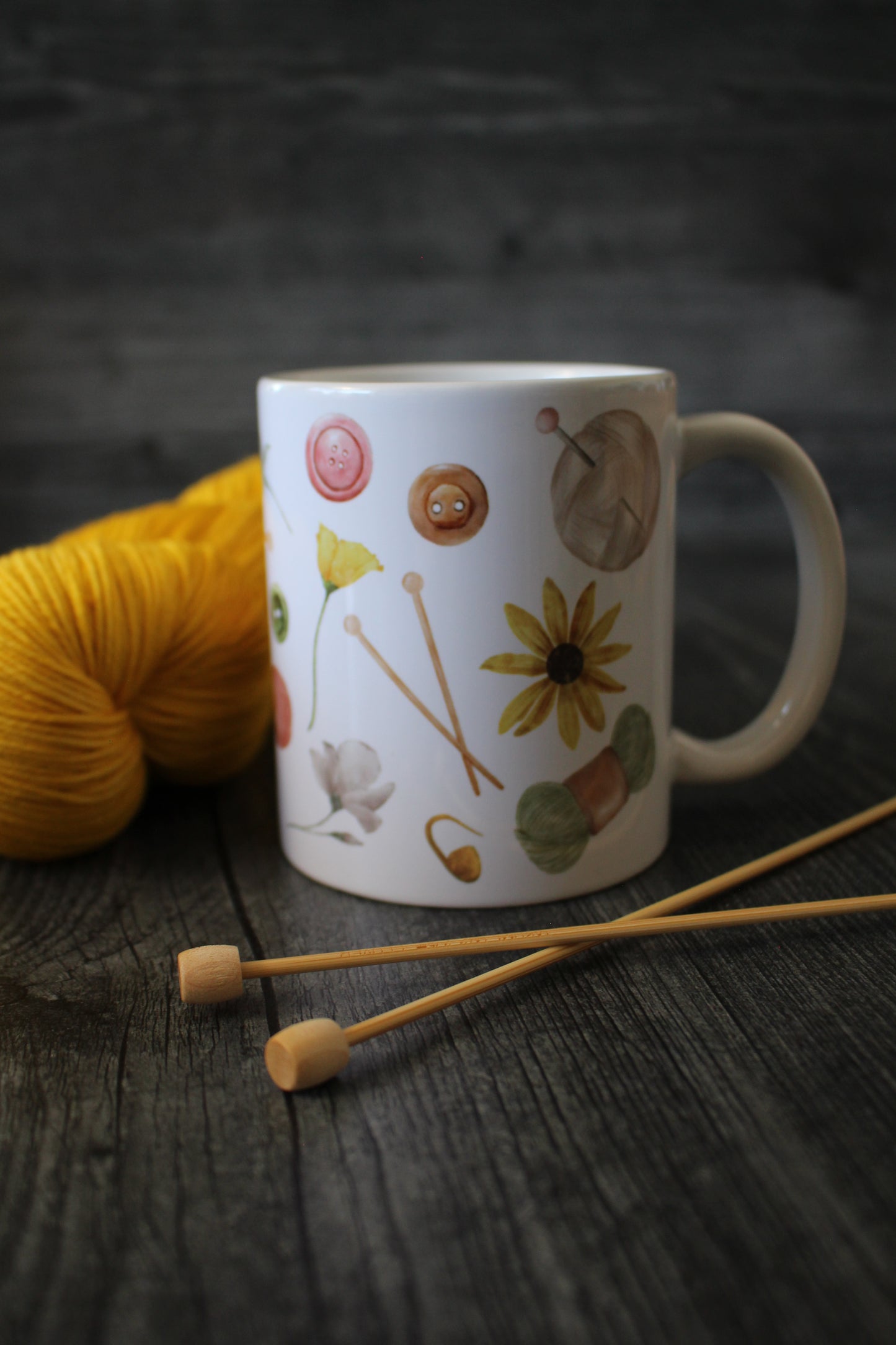Vintage Knitting Haberdashery Mug