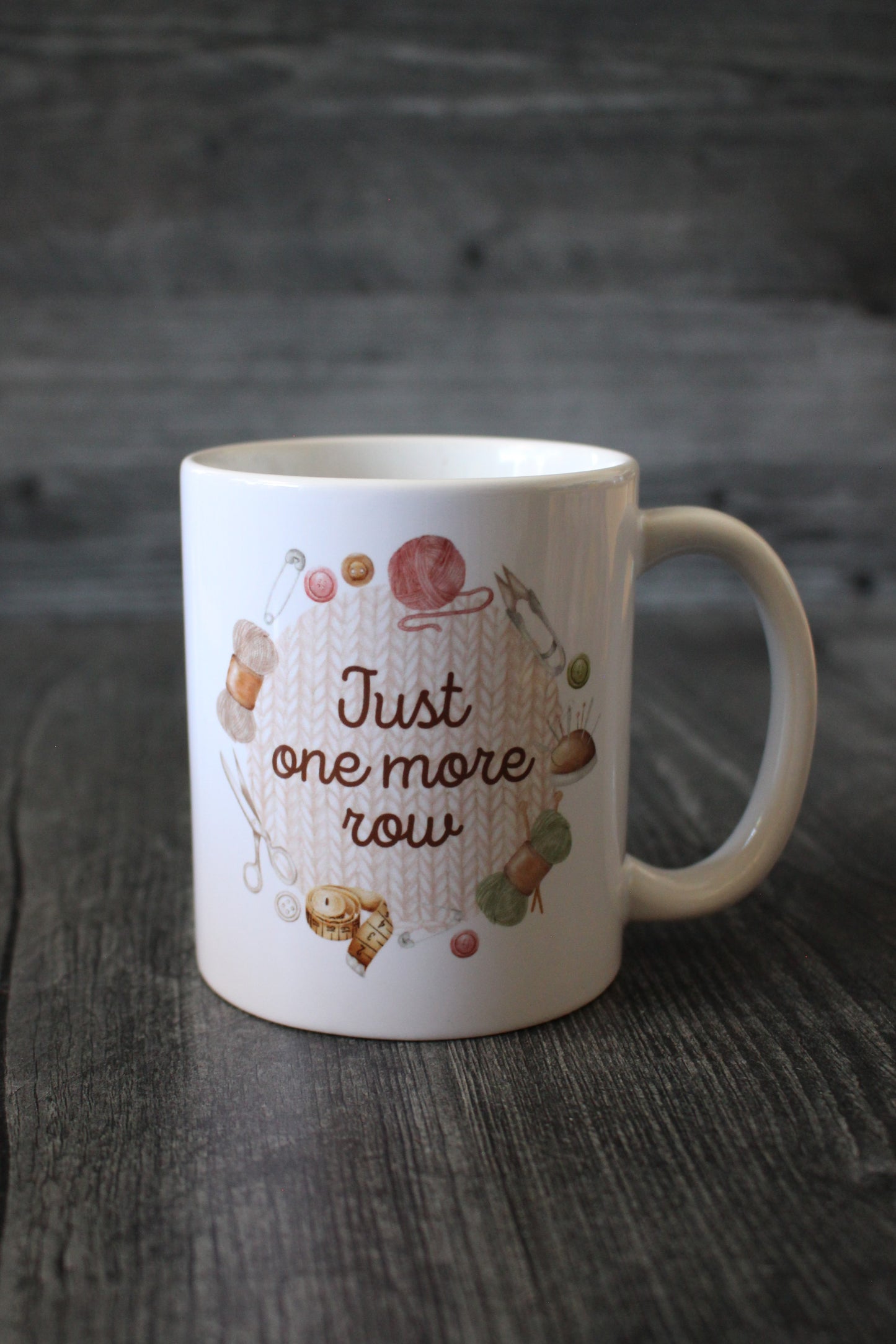 Vintage Just One More Row Mug