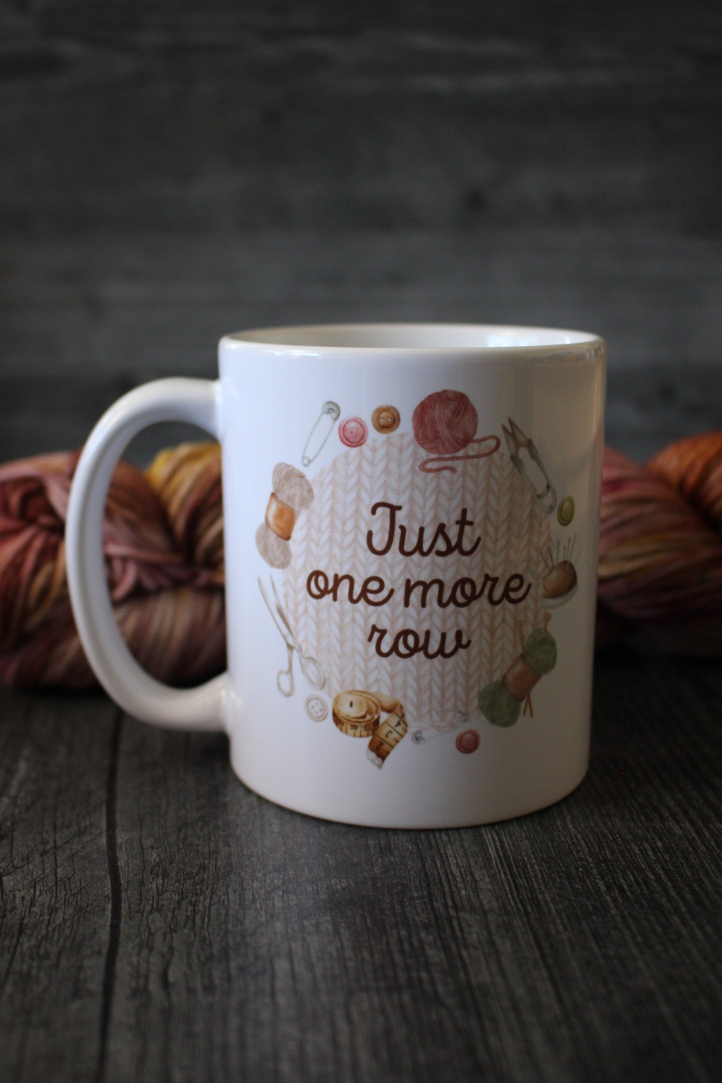 Vintage Just One More Row Mug