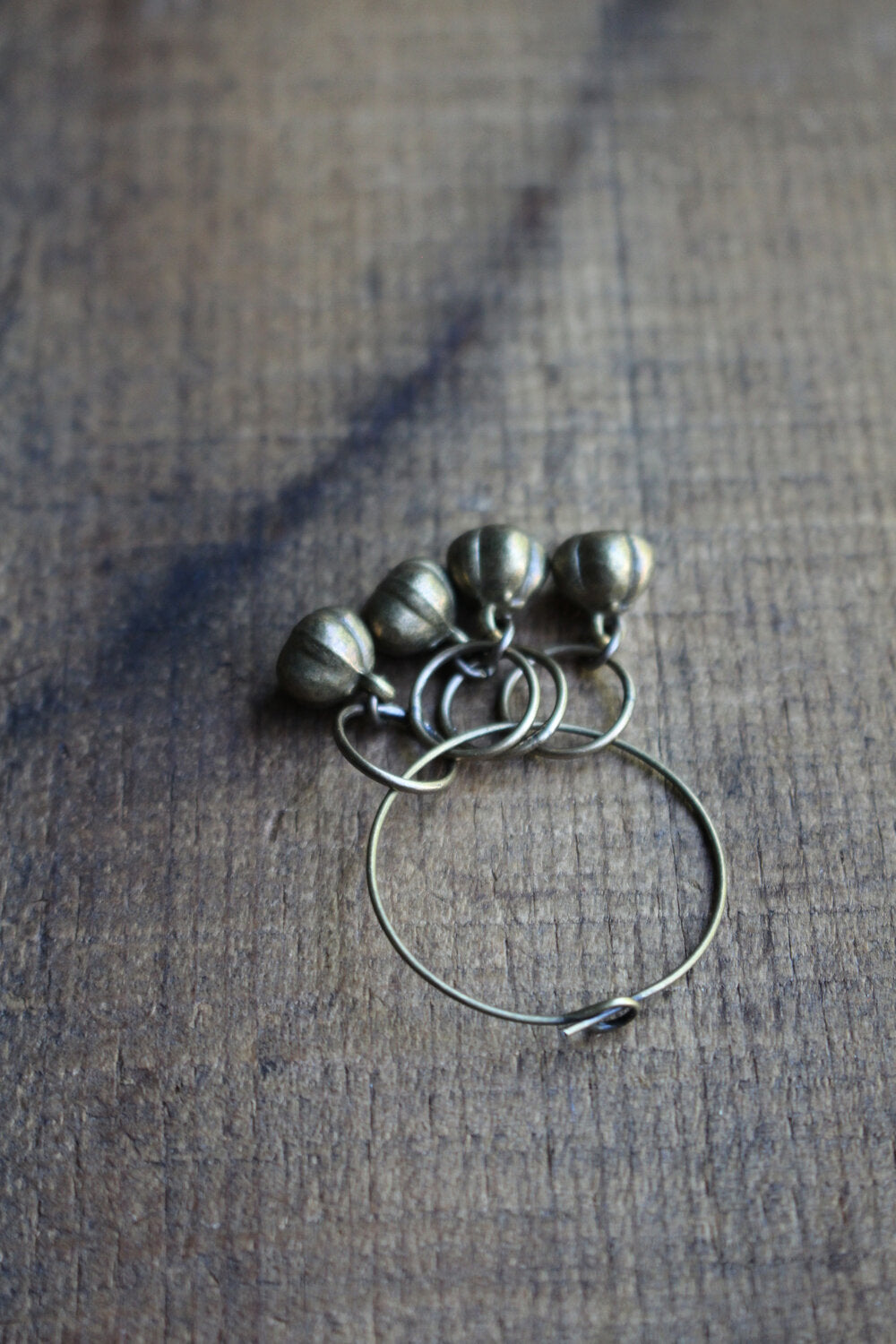 Little Bronze Pumpkins Stitch Marker Set