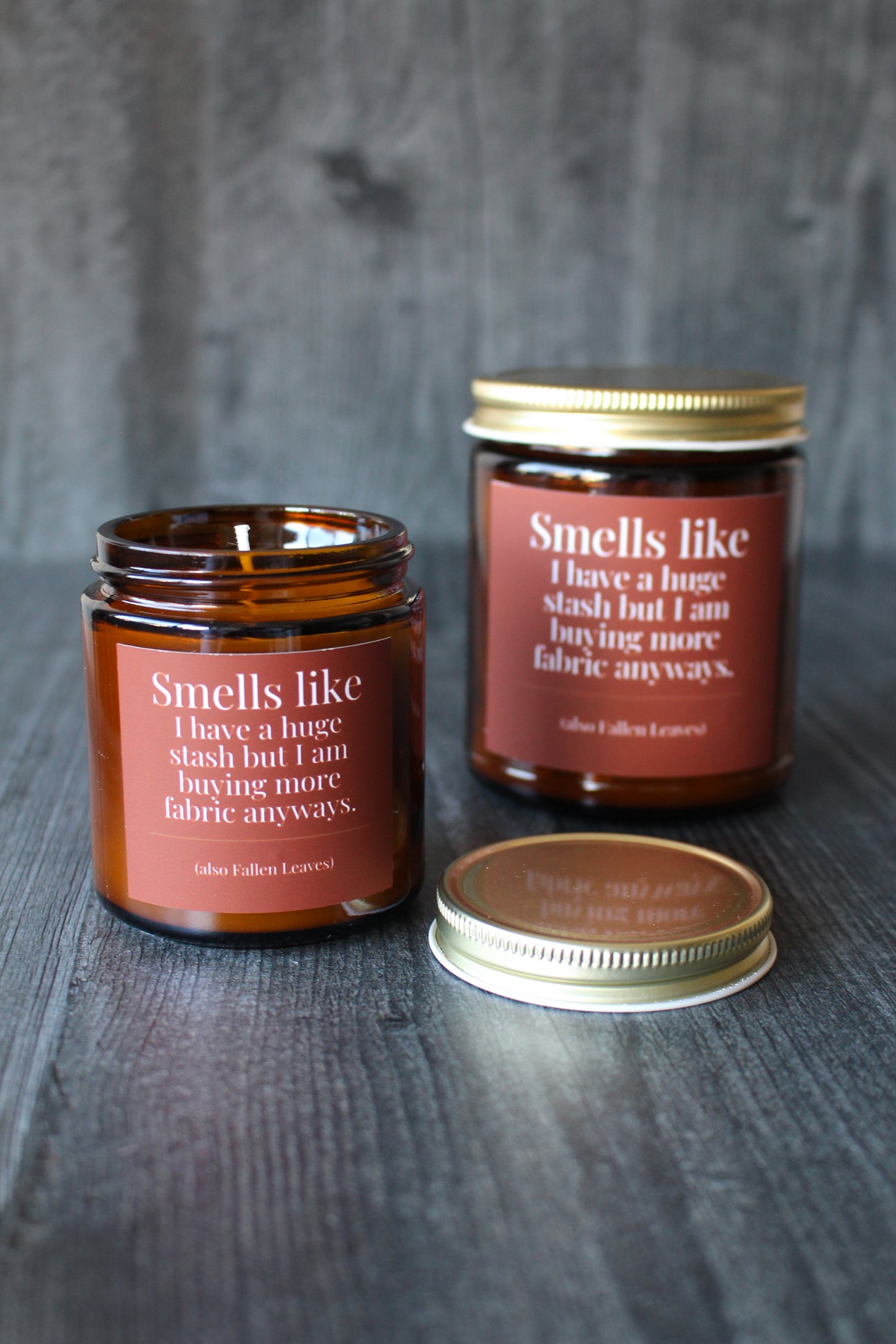 Hand-Poured Soy Wax Candle For Quilting and Sewing | Fallen Leaves