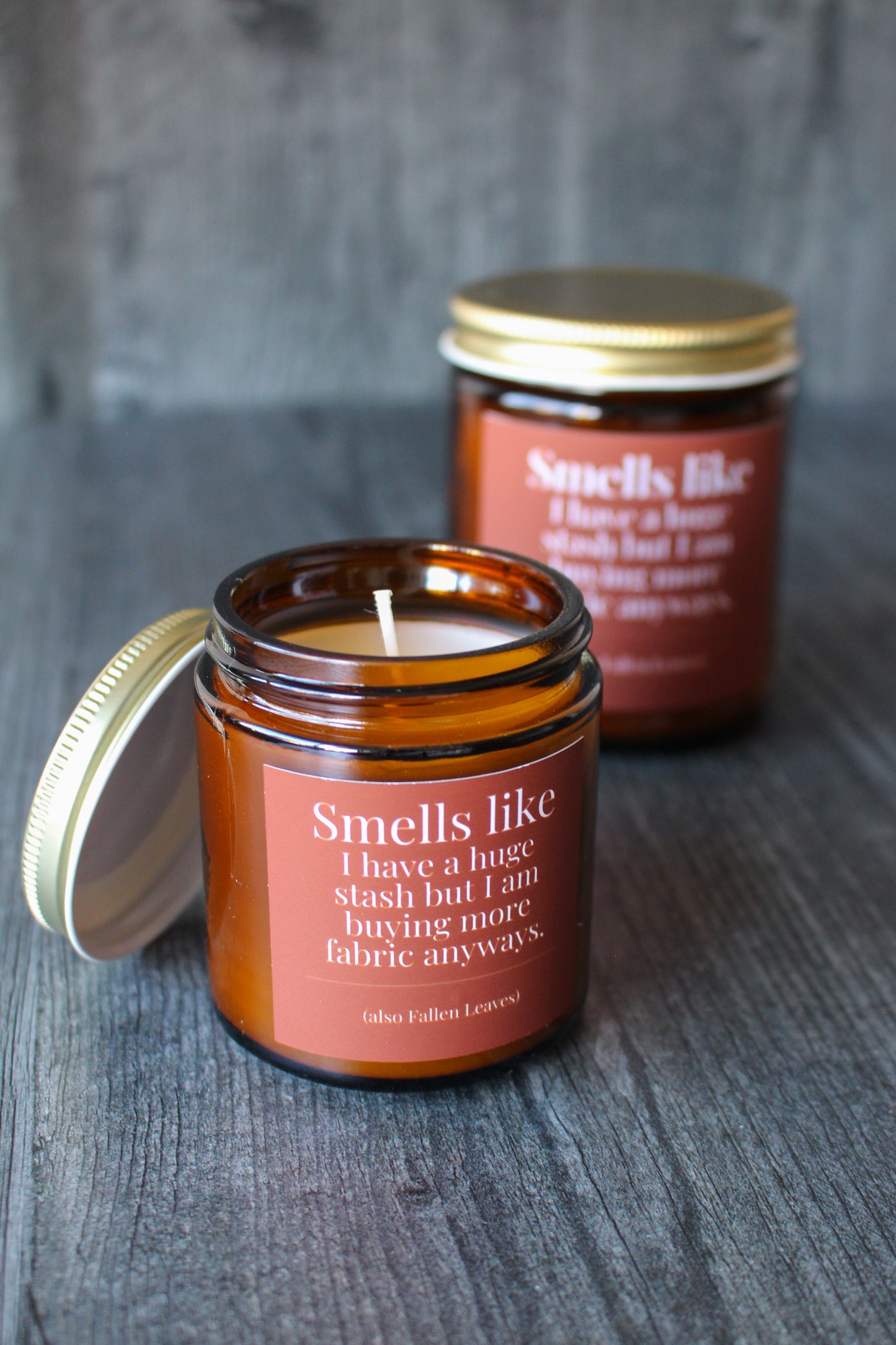 Hand-Poured Soy Wax Candle For Quilting and Sewing | Fallen Leaves