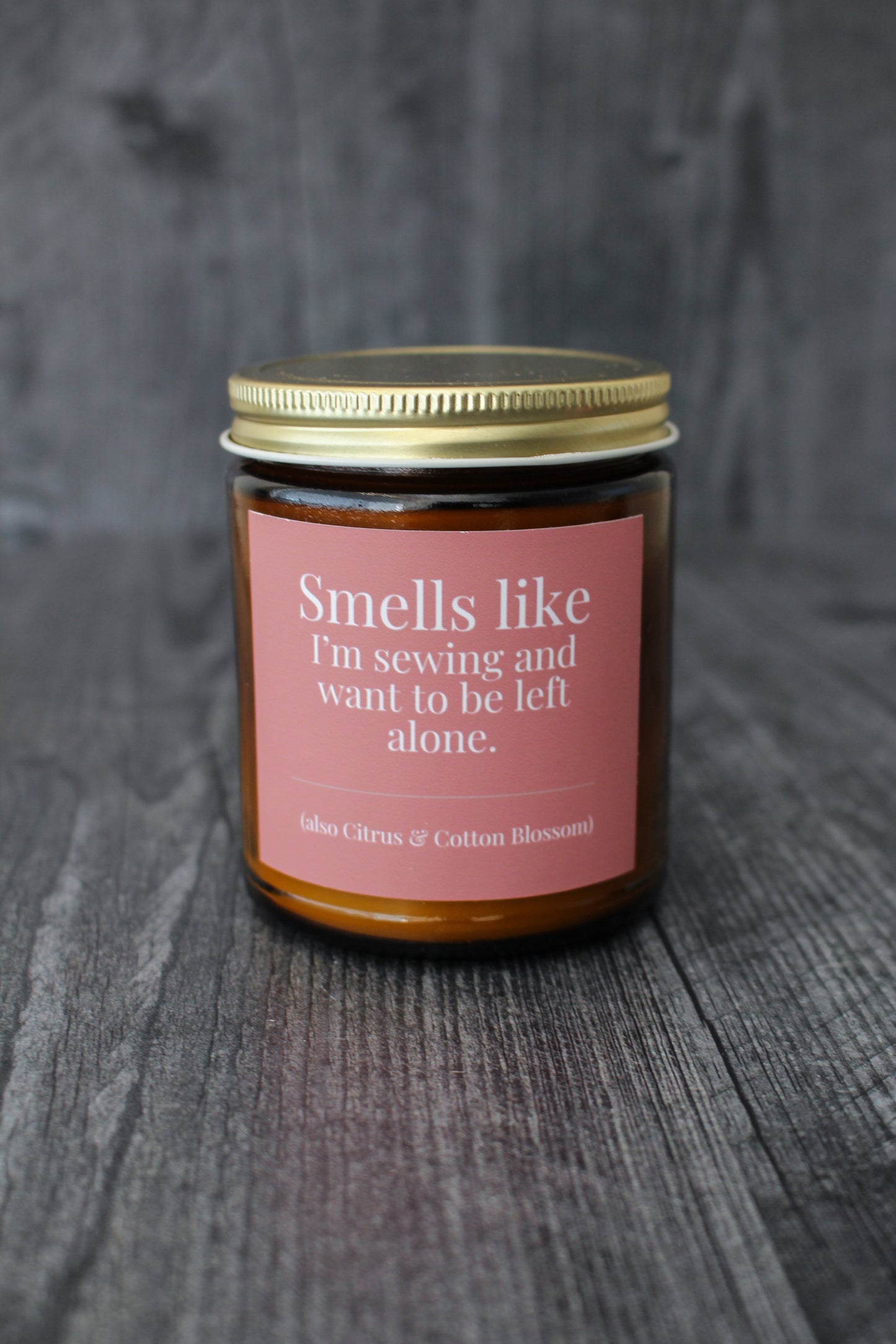 Hand-Poured Soy Wax Candle For Quilting and Sewing | Citrus & Cotton Blossom