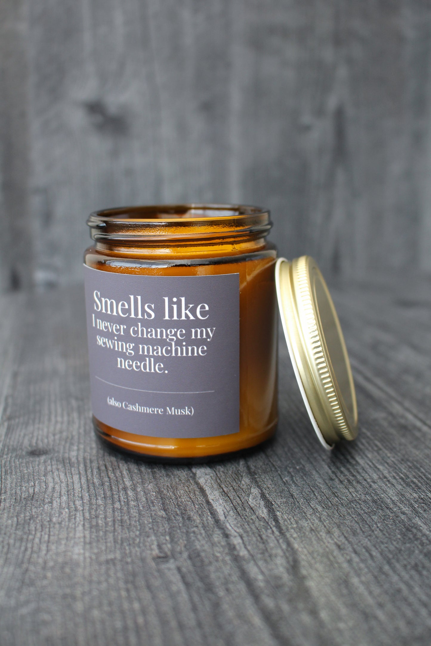 Hand-Poured Soy Wax Candle For Quilting and Sewing | Cashmere Musk