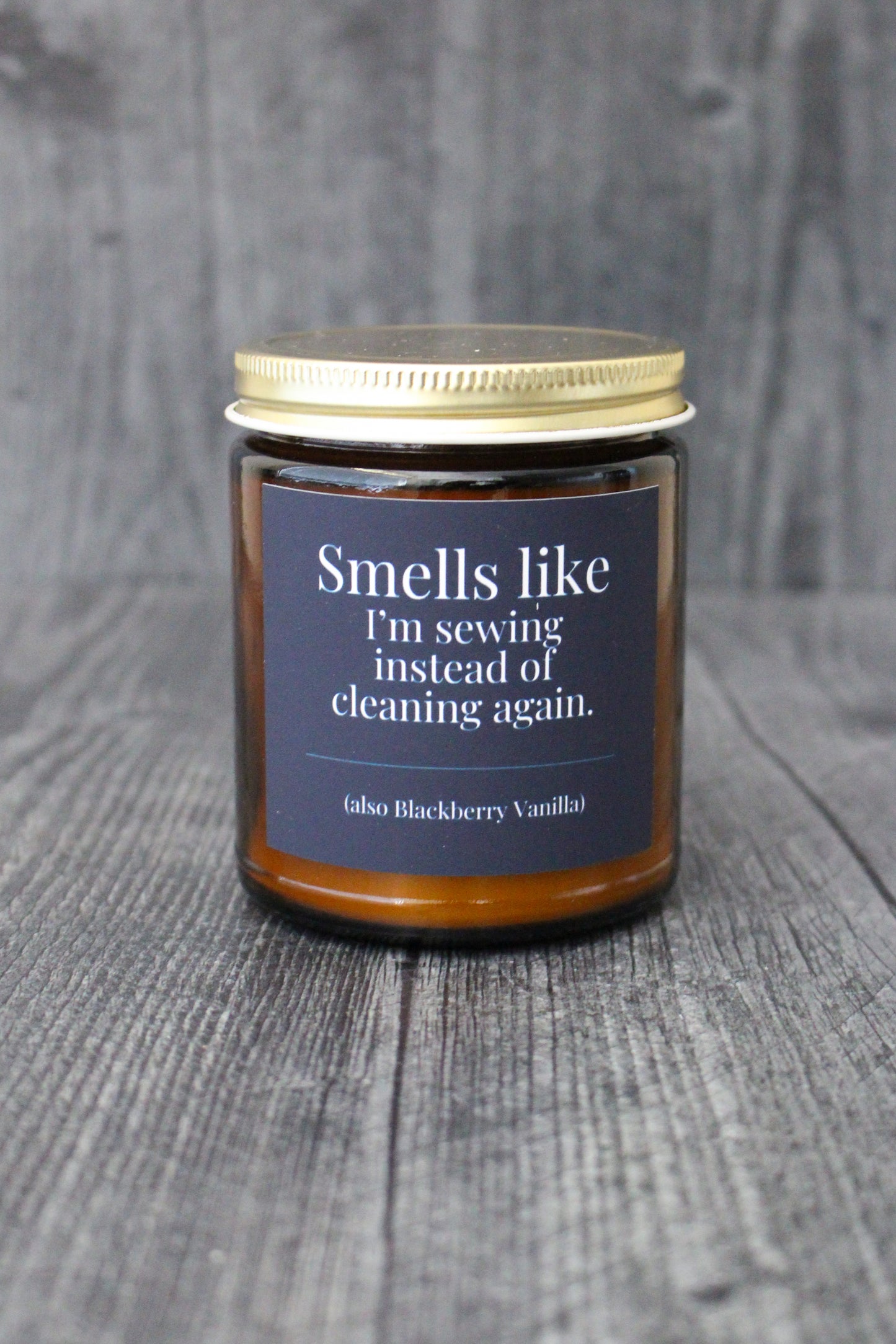 Hand-Poured Soy Wax Candle For Quilting and Sewing | Blackberry Vanilla