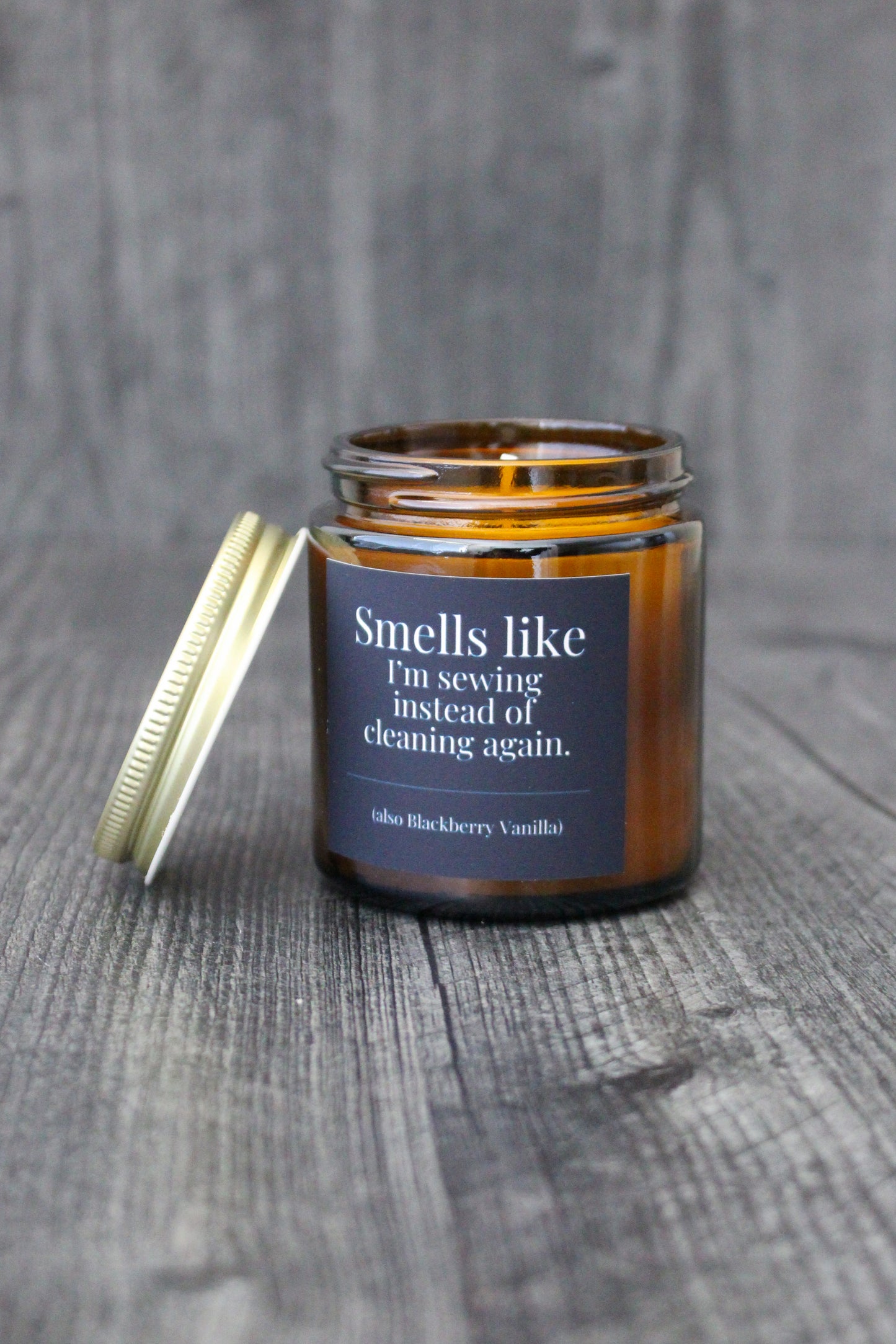 Hand-Poured Soy Wax Candle For Quilting and Sewing | Blackberry Vanilla