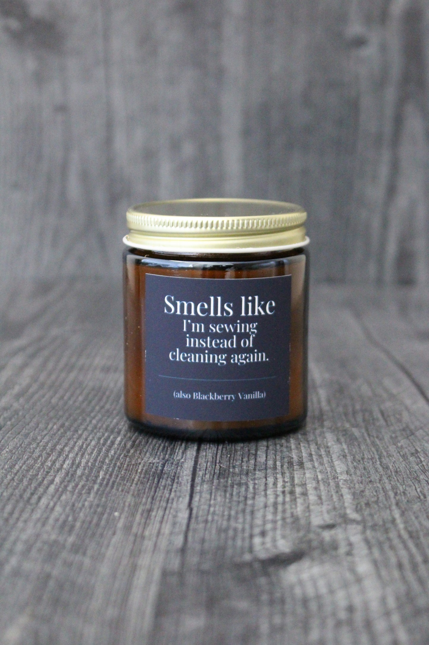 Hand-Poured Soy Wax Candle For Quilting and Sewing | Blackberry Vanilla