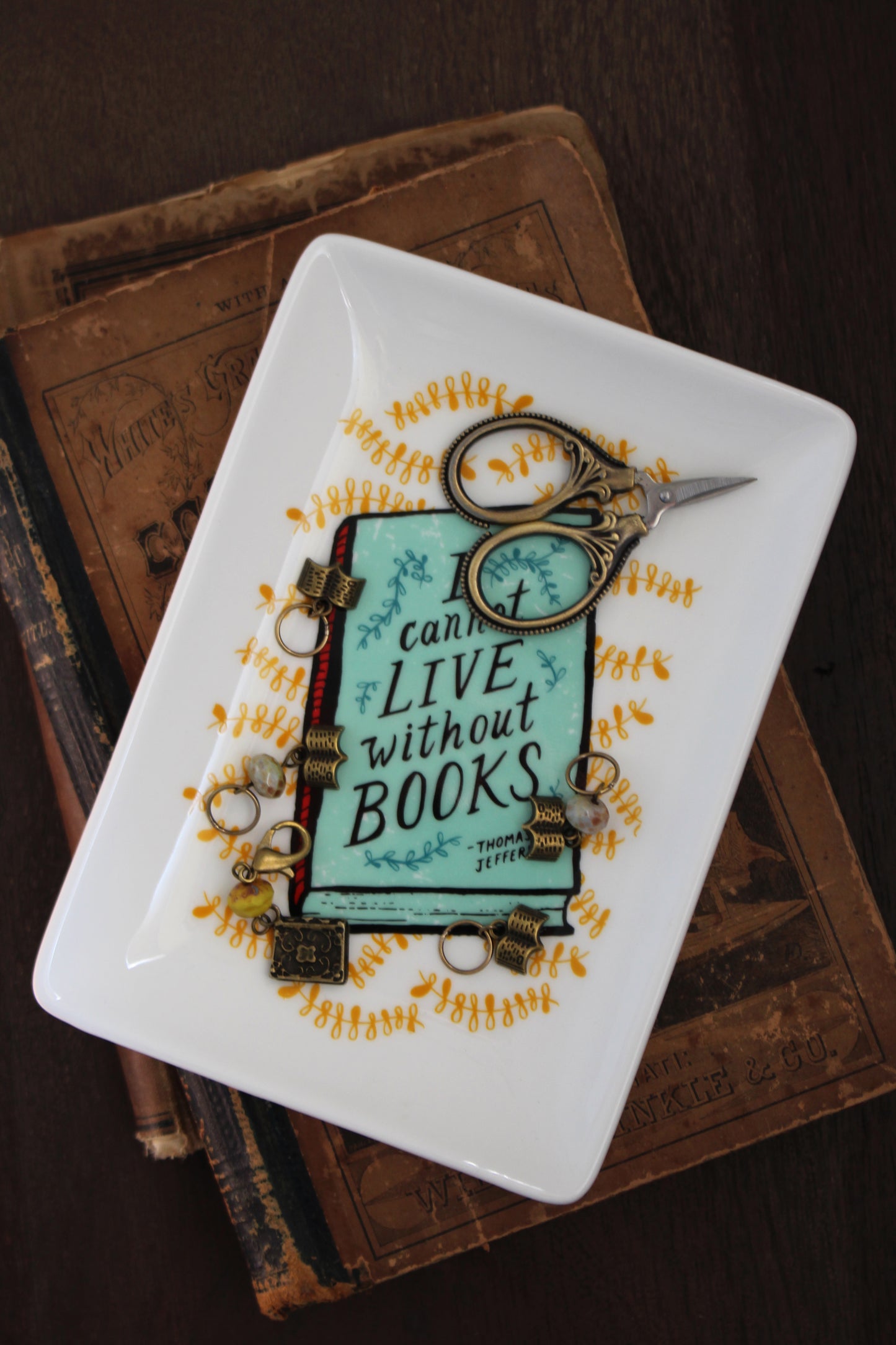 Bibliophile Trinket Dish