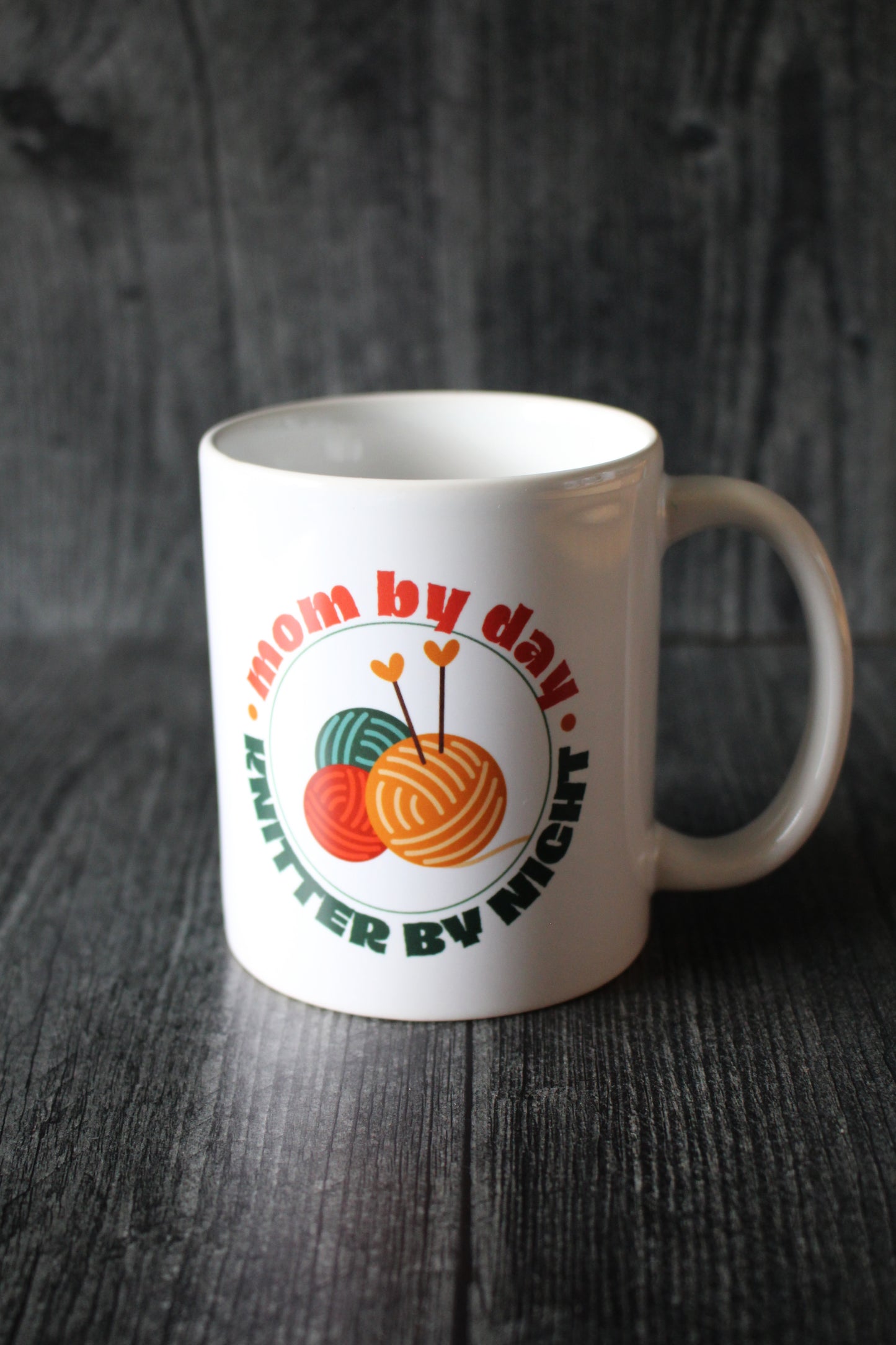 "Mom By Day, Knitter By Night" Mug