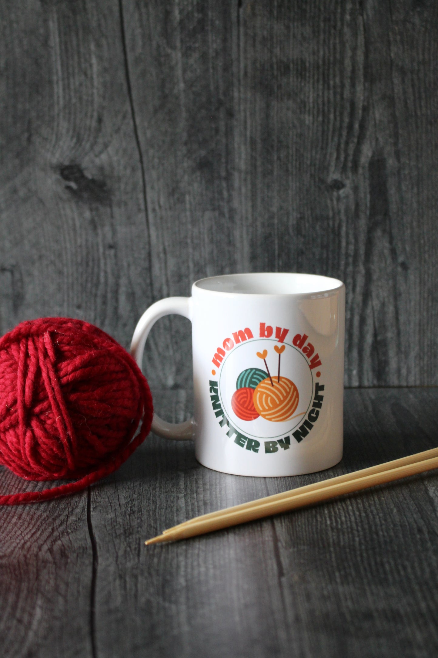 "Mom By Day, Knitter By Night" Mug