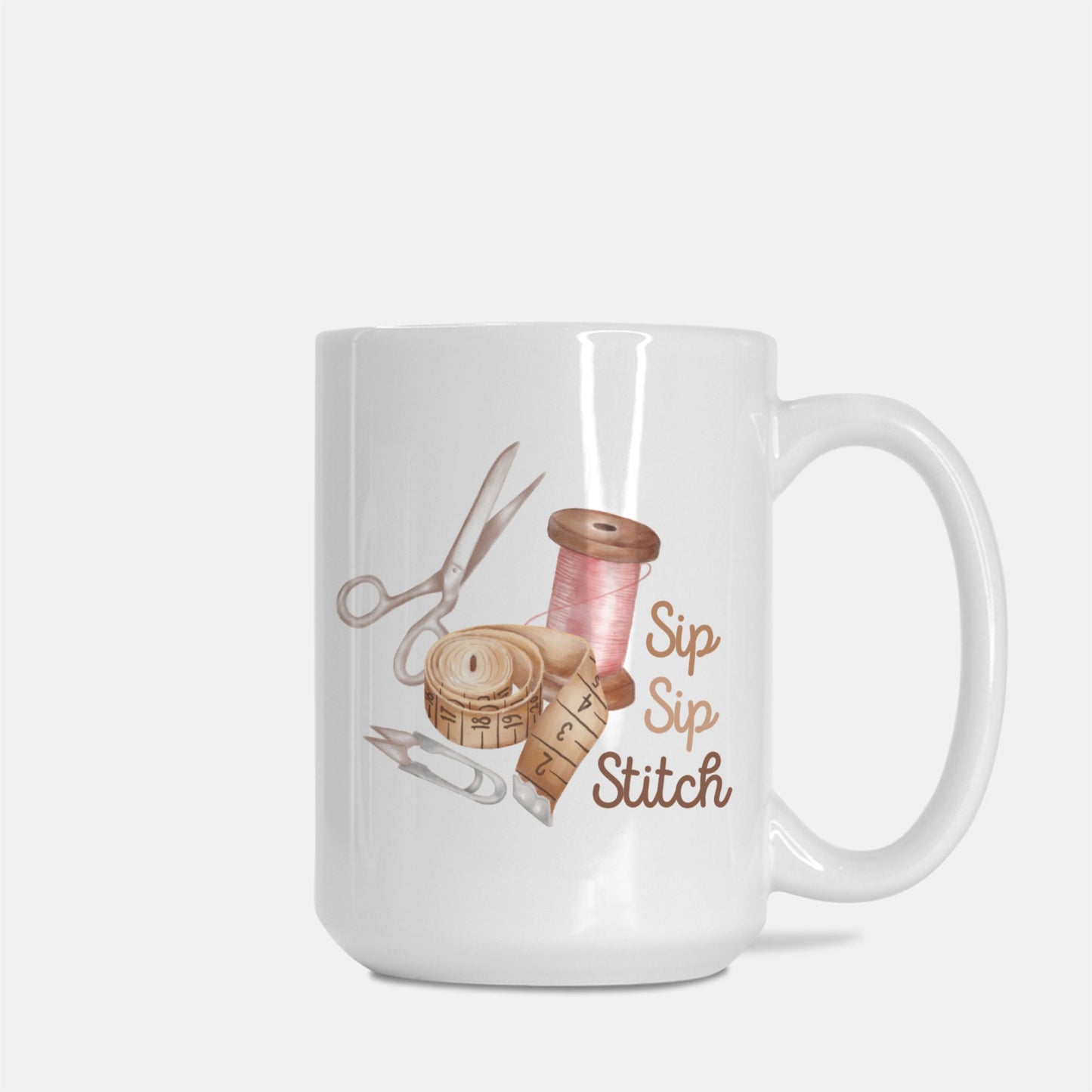 Vintage Sip Sip Stitch Mug