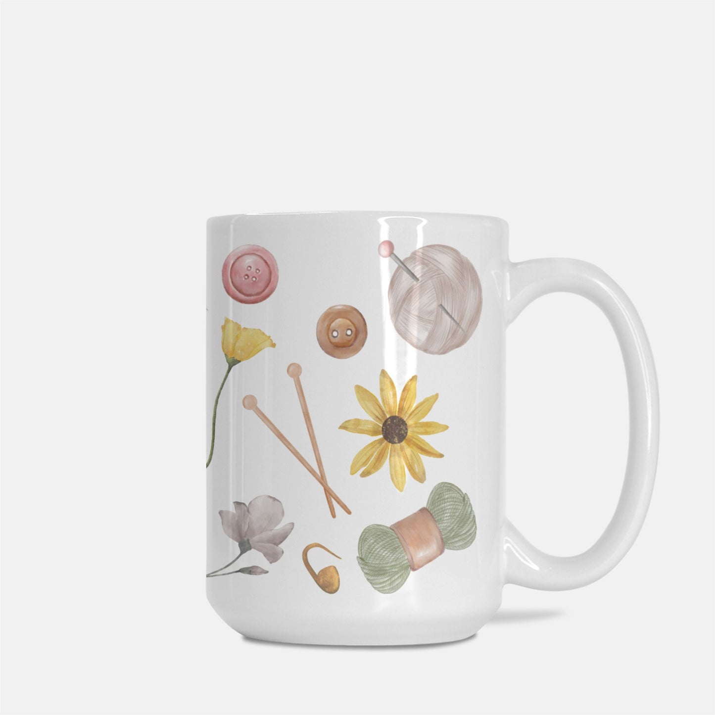 Vintage Knitting Haberdashery Mug