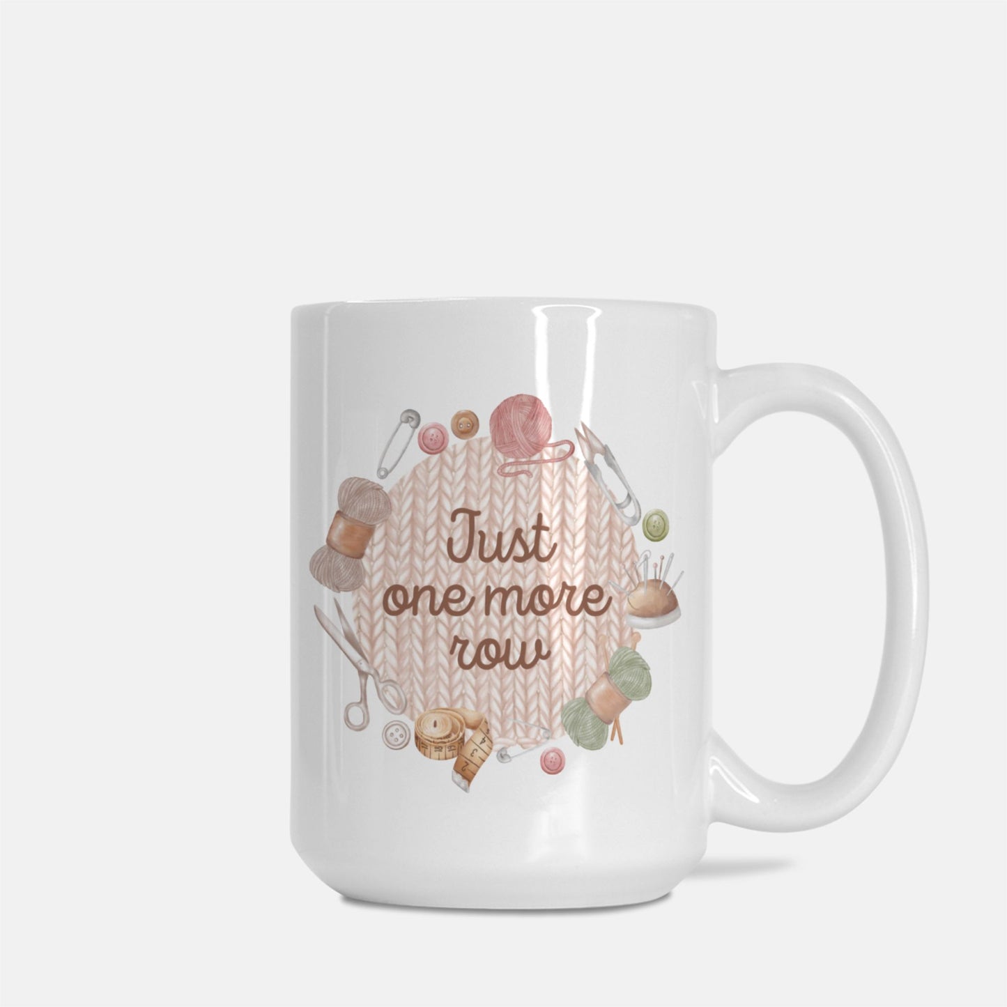Vintage Just One More Row Mug