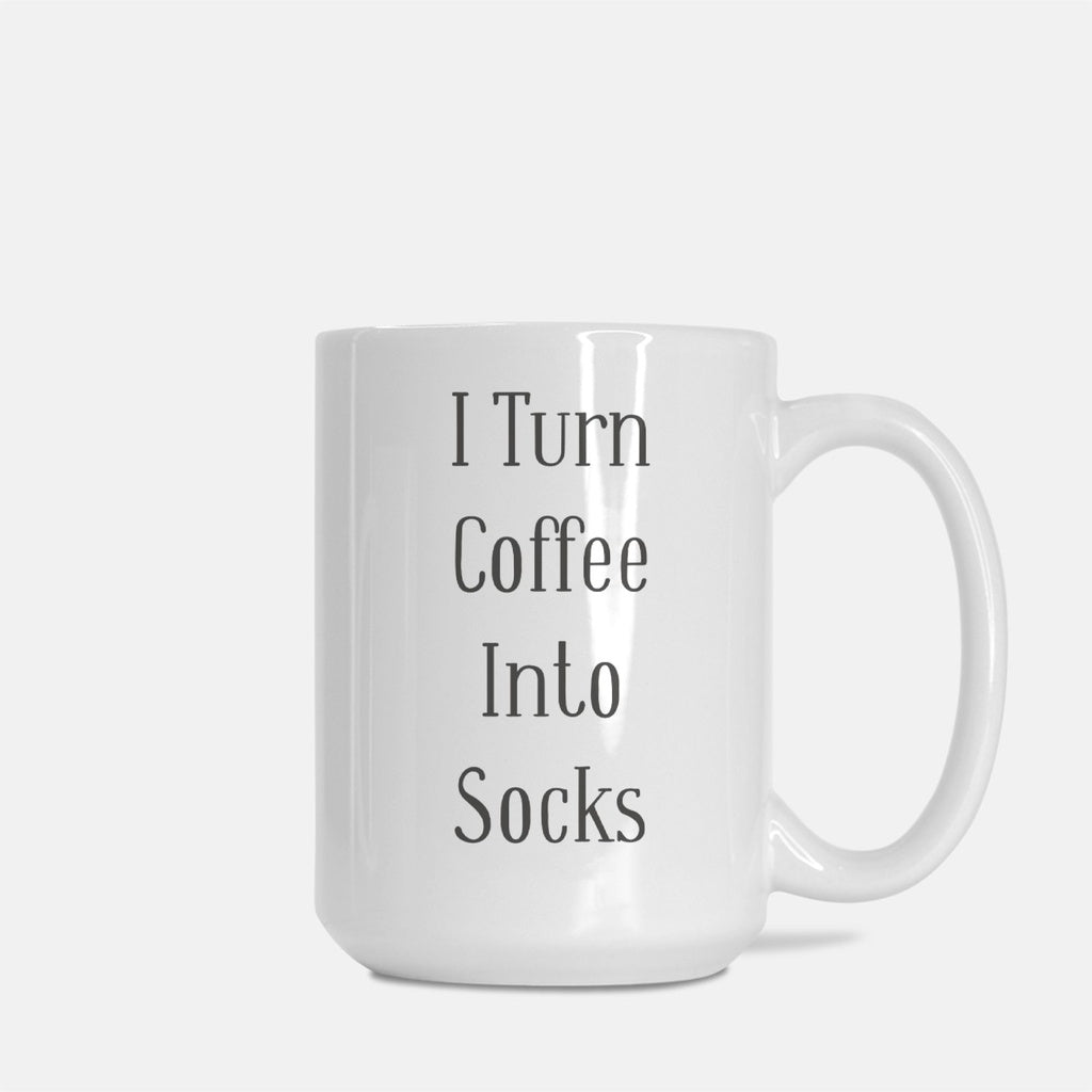 "I Turn Coffee Into Socks" Mug