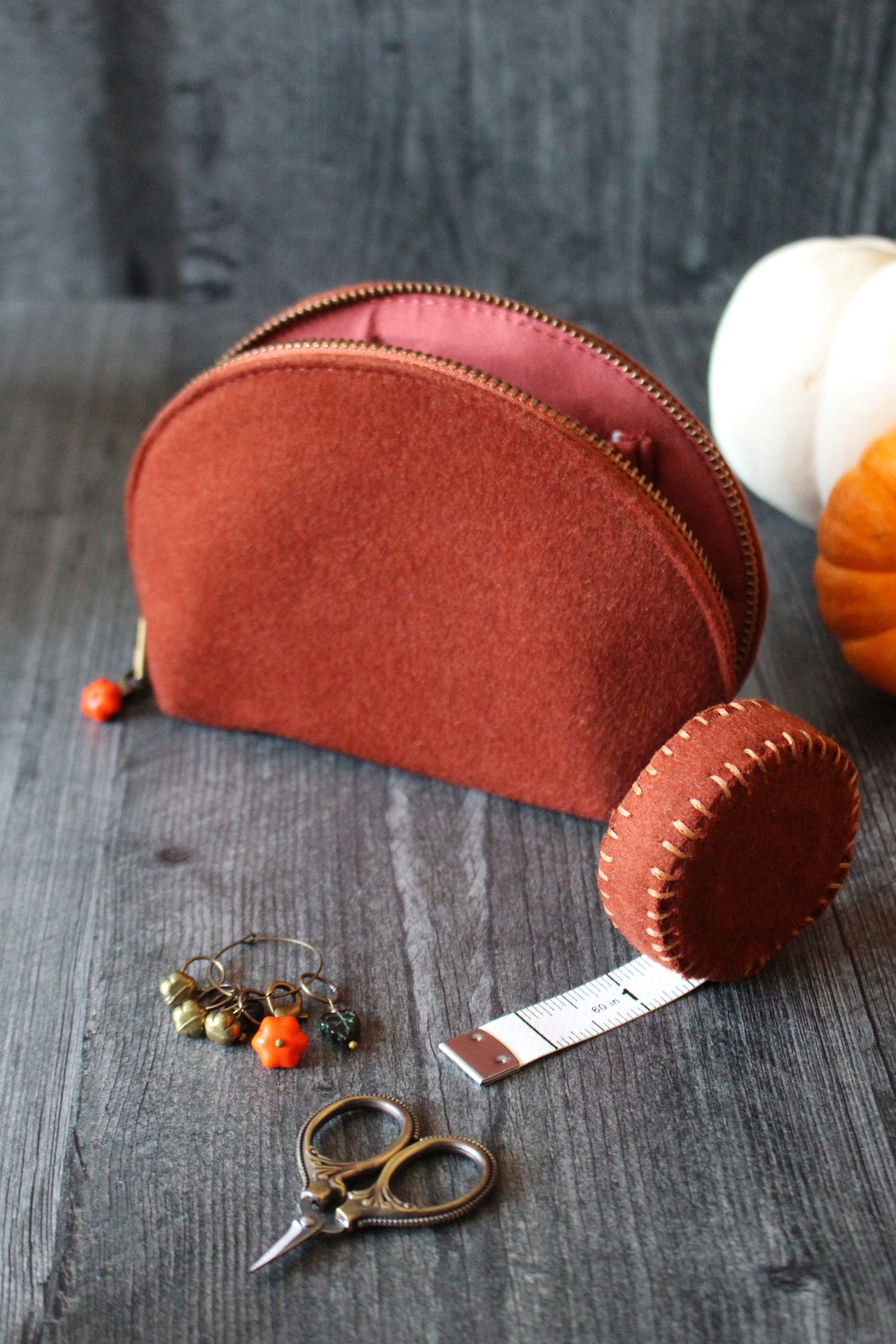 Pumpkin Spice Notions Pouch Gift Set