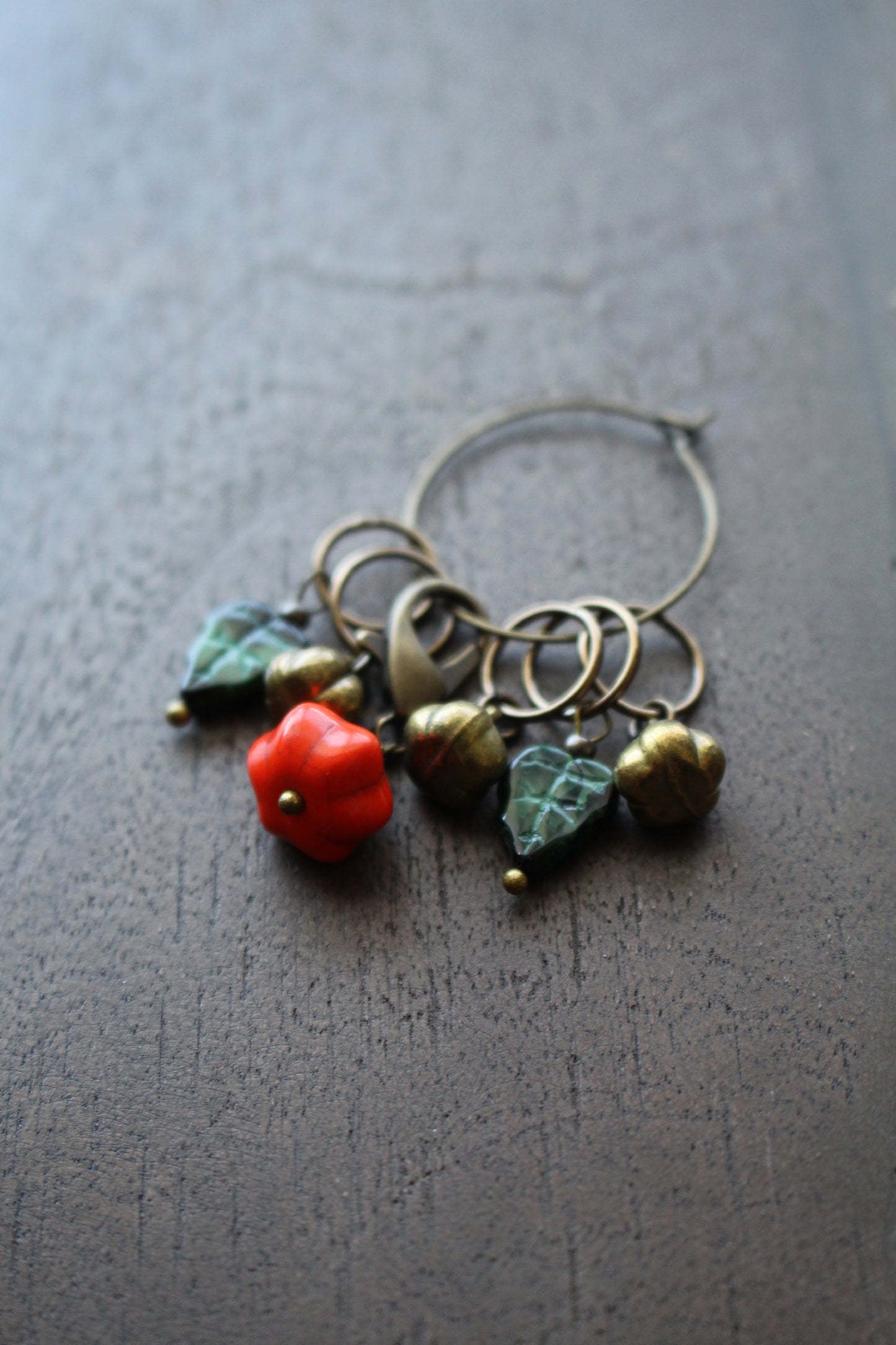 Harvest Pumpkin Stitch Markers Set