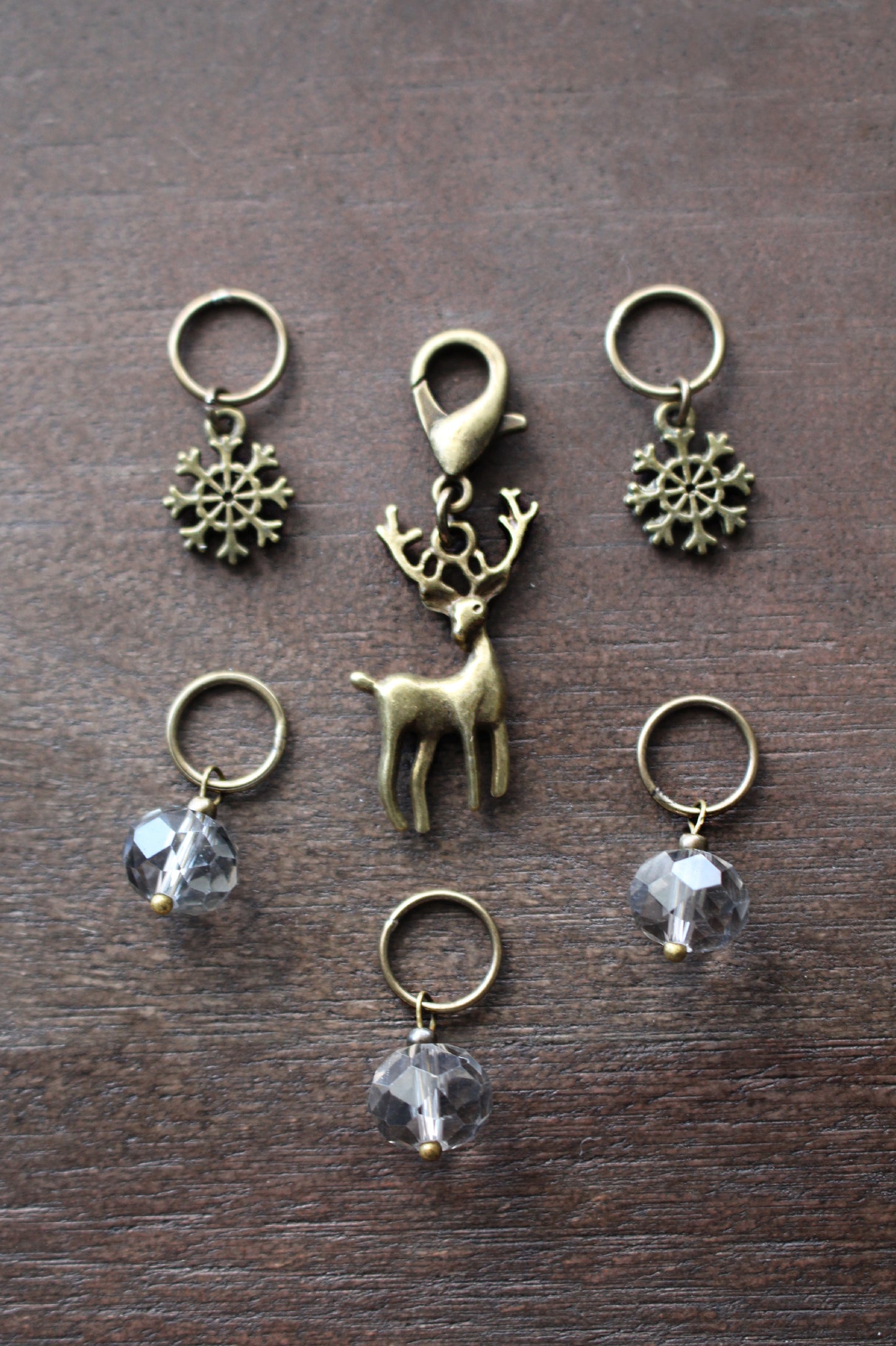 Arctic Reindeer Stitch Markers Set