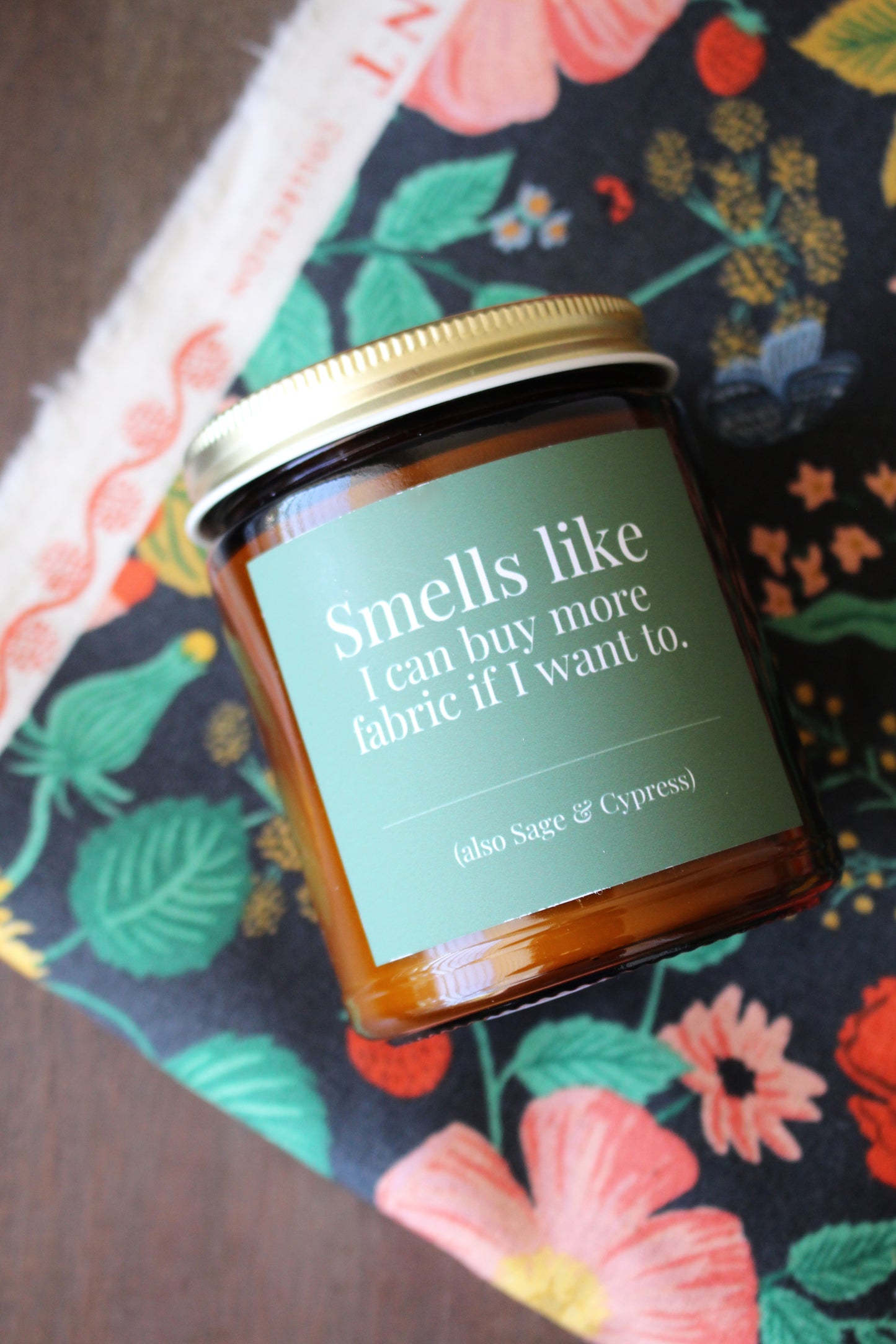 Hand-Poured Soy Wax Candle For Quilting and Sewing | Sage & Cypress