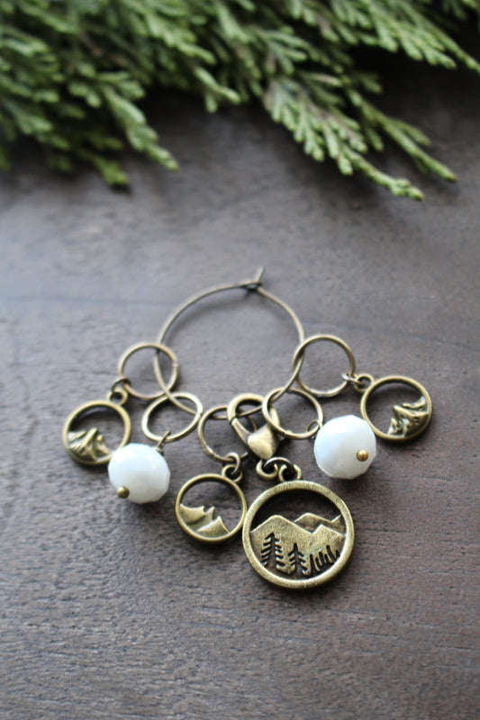 Snowy Mountains Stitch Markers Set