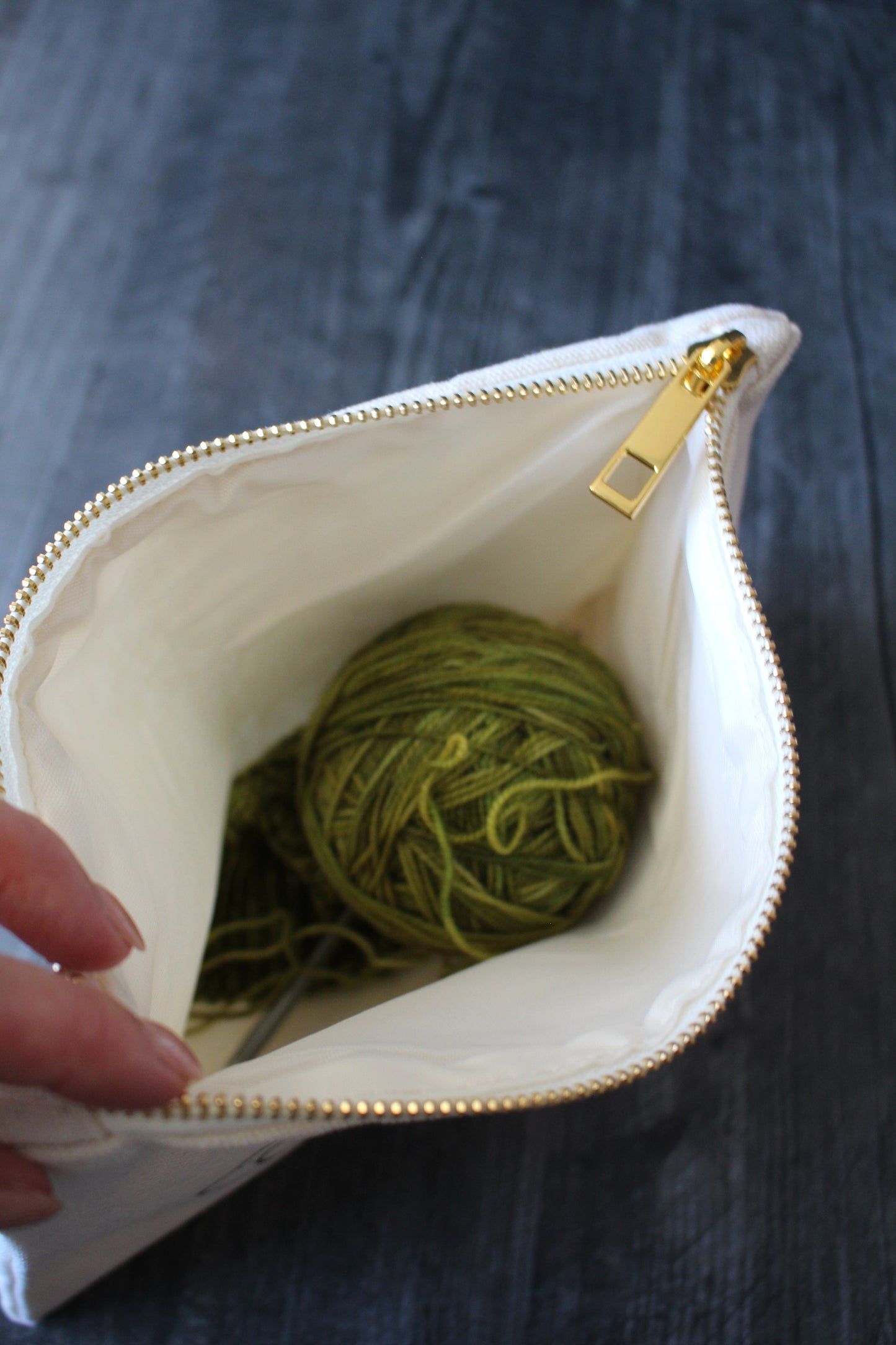 "Socks In Progress" Project Pouch
