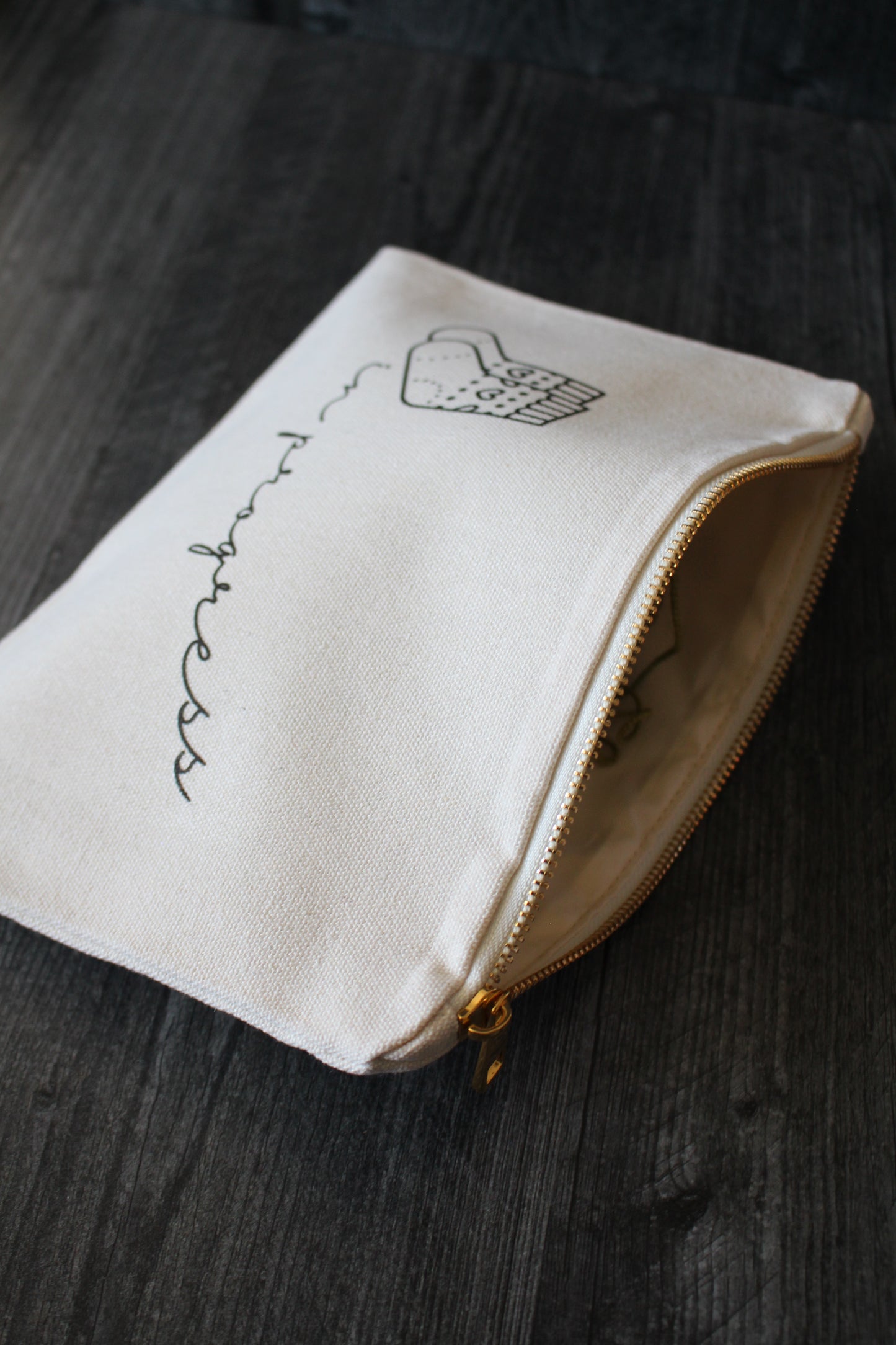 "Socks In Progress" Project Pouch