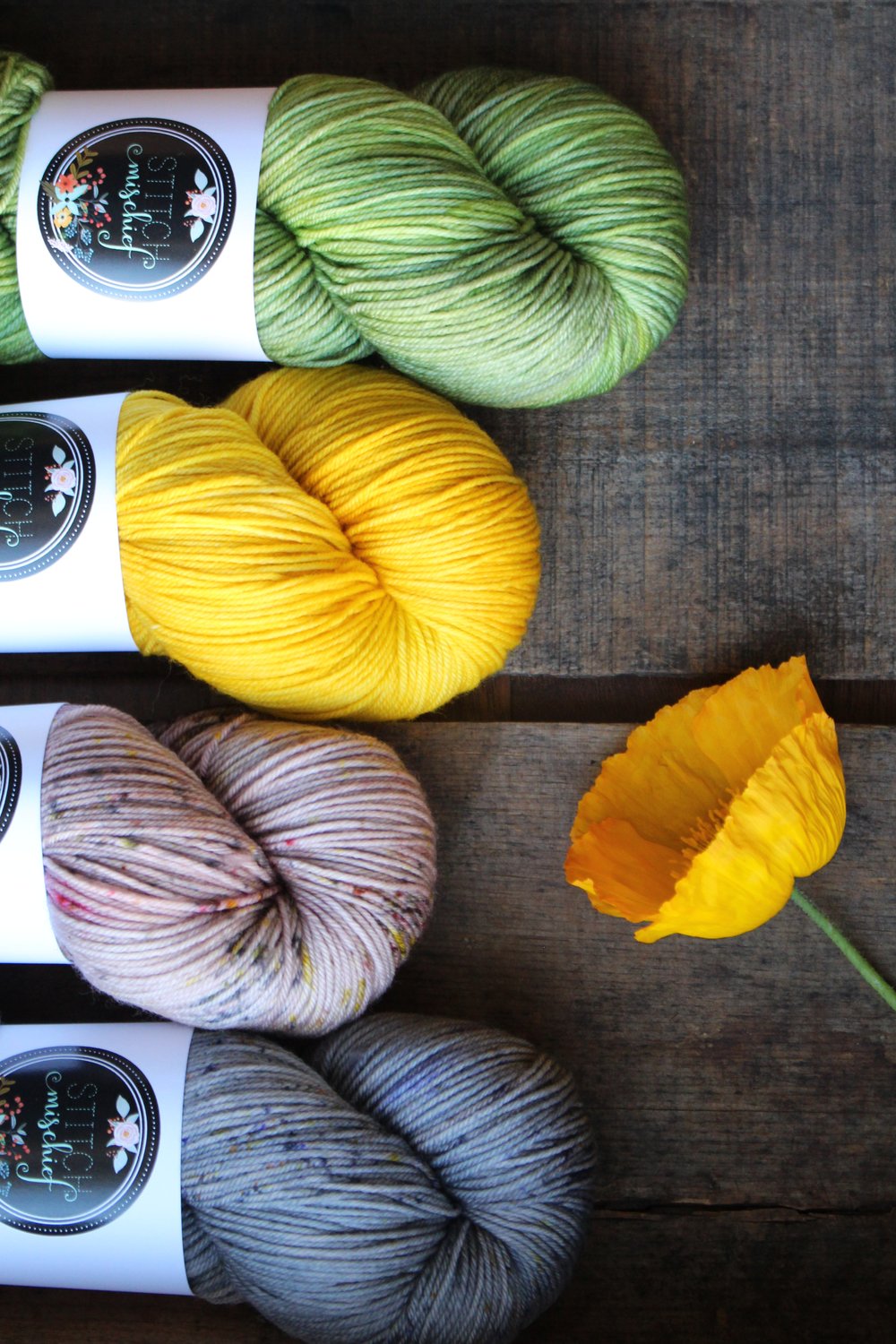 Stitch Mischief Sleek Sock / Chamomile
