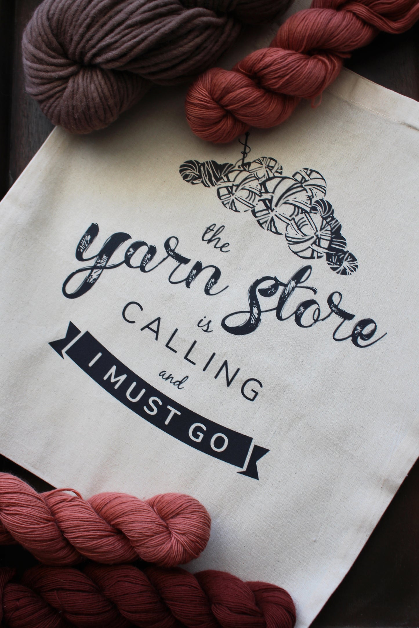 "The Yarn Store Is Calling" Tote
