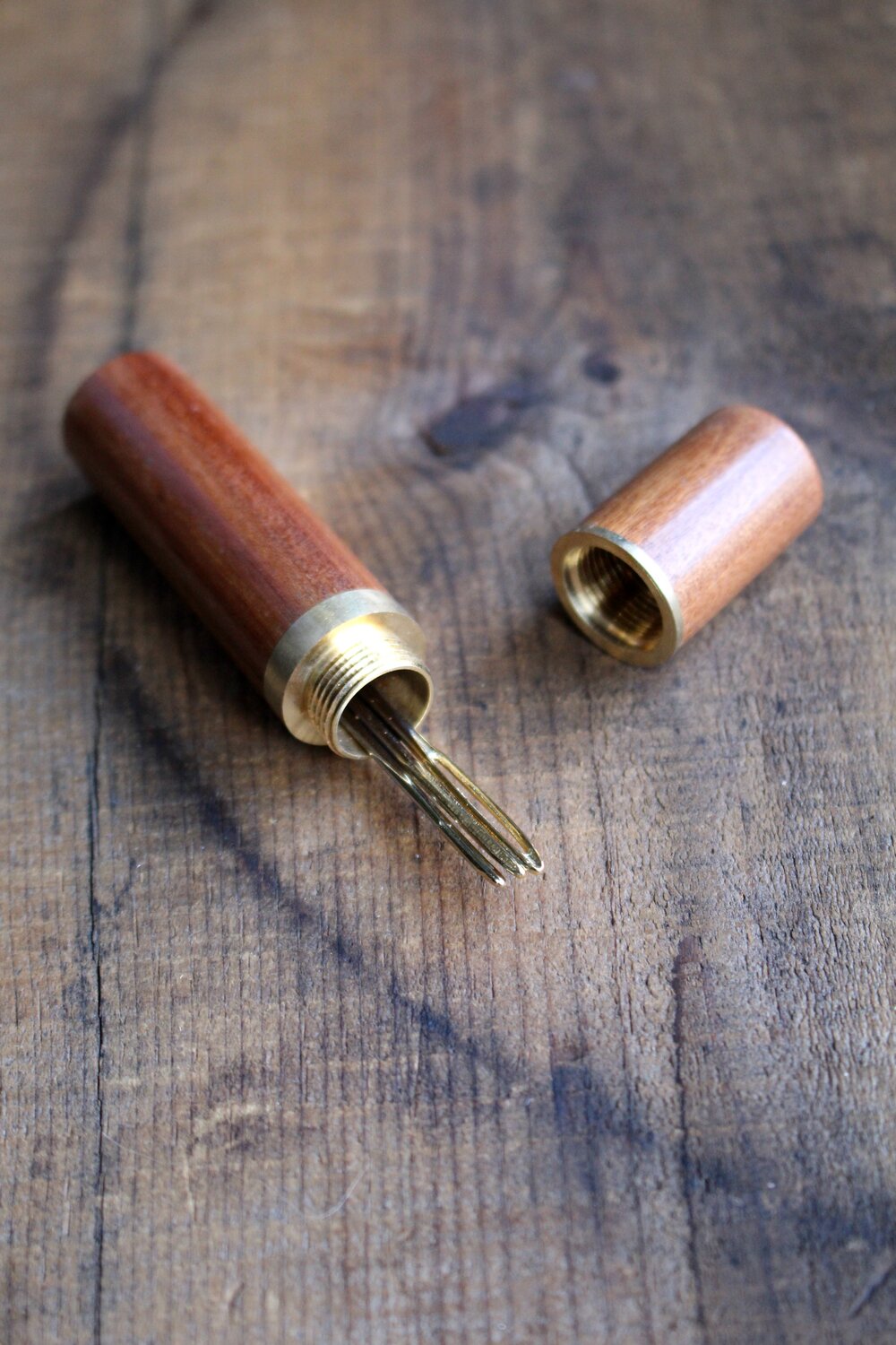 Wooden Tapestry Needle Case