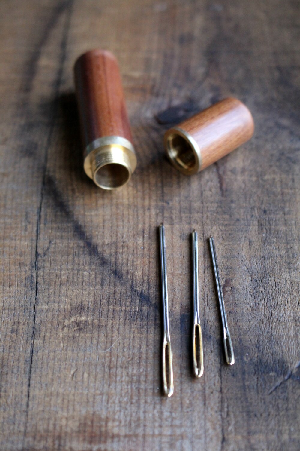 Wooden Tapestry Needle Case