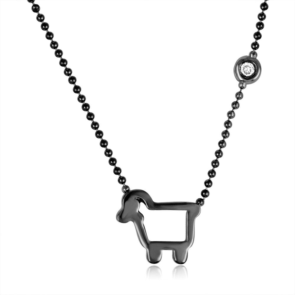 JULIE LAMB FINE JEWELRY Small Ewe & Diamond Necklace