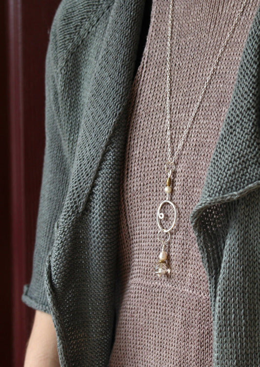 WOOL & WIRE "Orbit" Stitch Marker Necklace